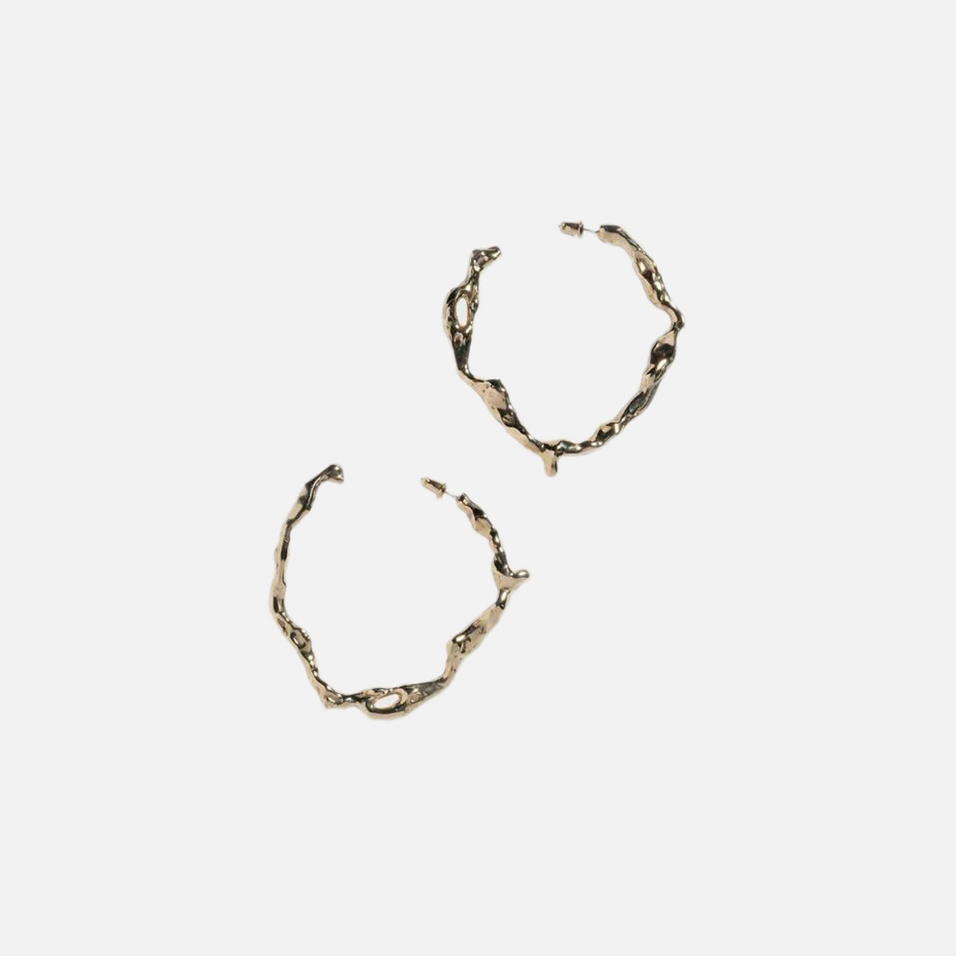Faris Drip Hoop Earrings in 14K Gold-Plated - Bronze