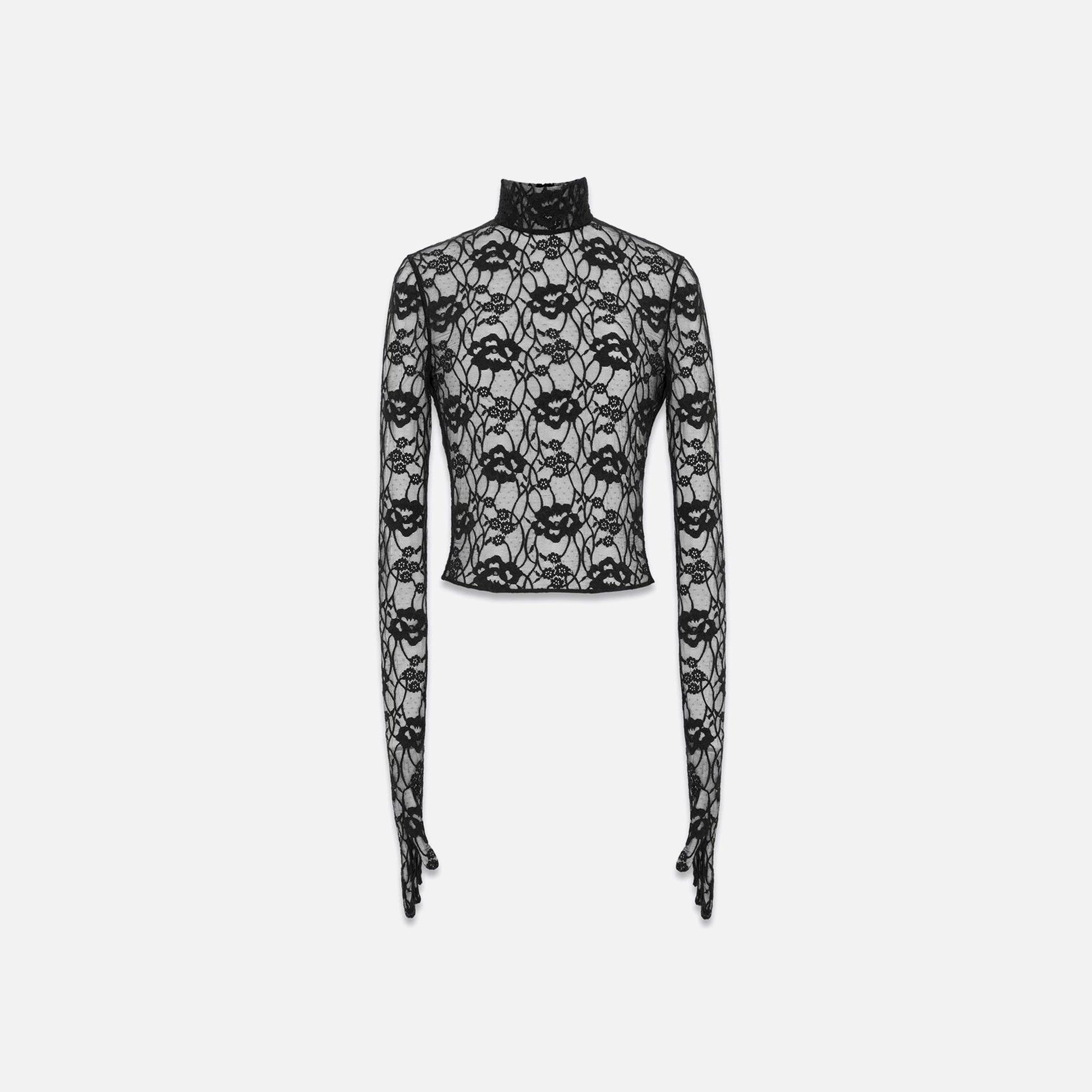 Saint Laurent Lace Top - Black