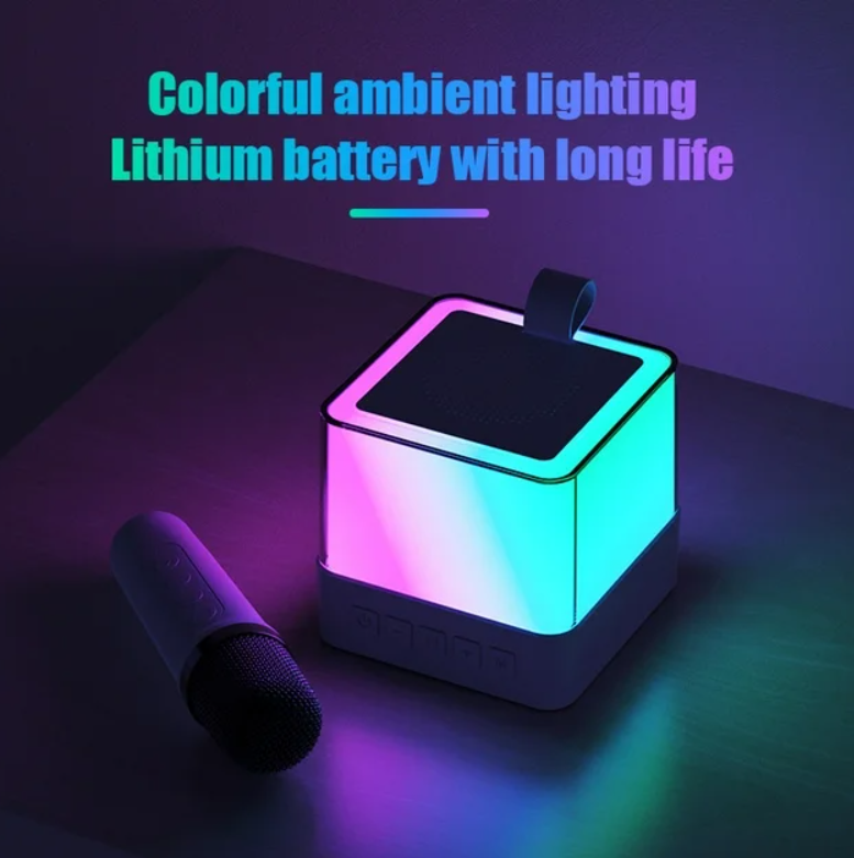 AHANSI Karaoke Machine for Kids Adults,Portable Bluetooth Speaker with 2 Mics Easter Birthday Gifts Toys for Girls Boy (Black£©