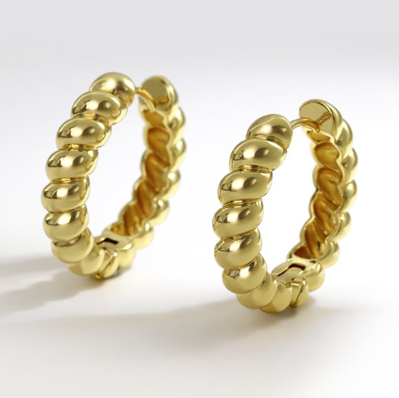 MiracDan Earrings for Women 3 Pairs 18K Gold Plated Hoop Earrings