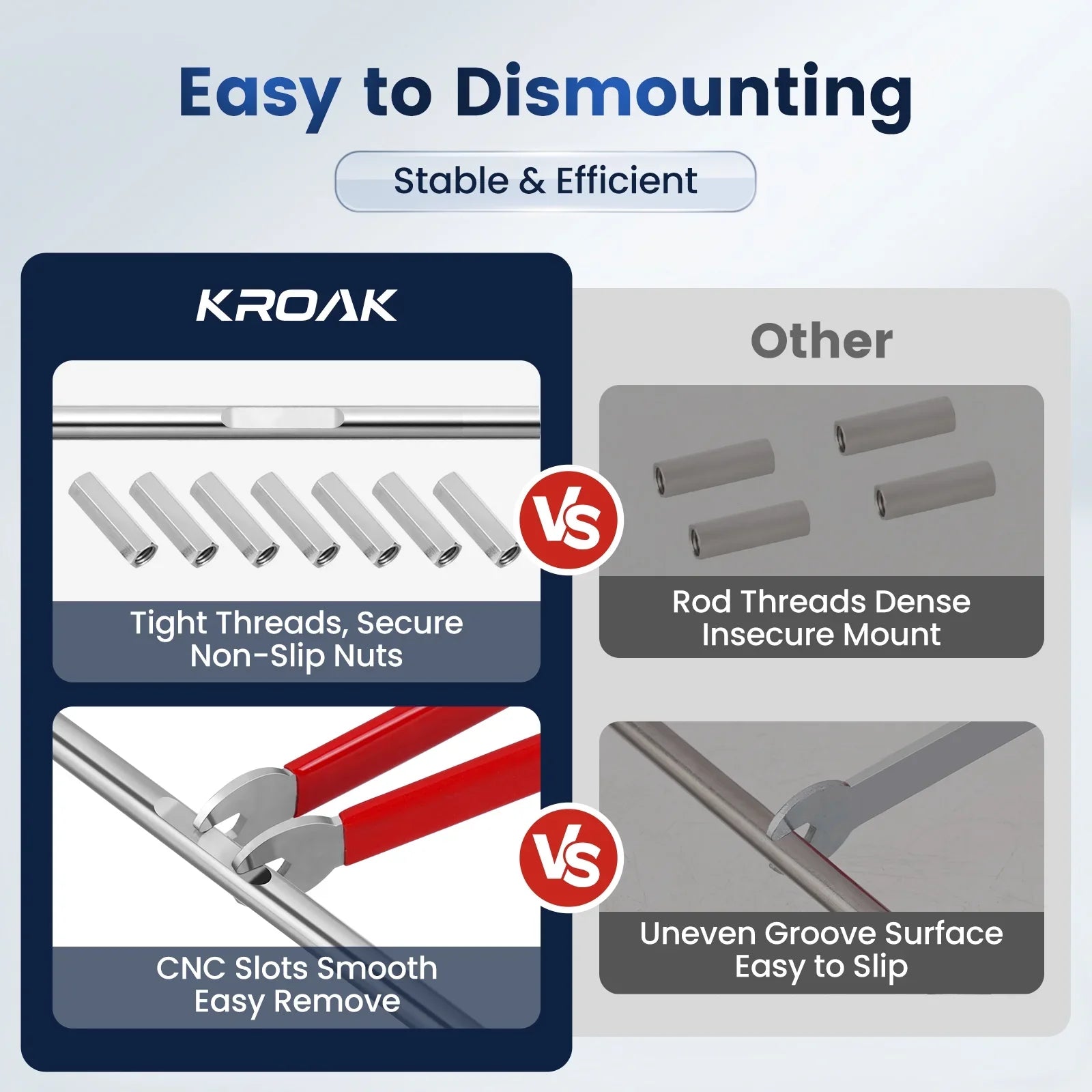 KROAK Professional Emergency Car Tools Set, Oval handle Red warping piece set wedge air bag wrench combination tool£¬59 inch Wheel Puller