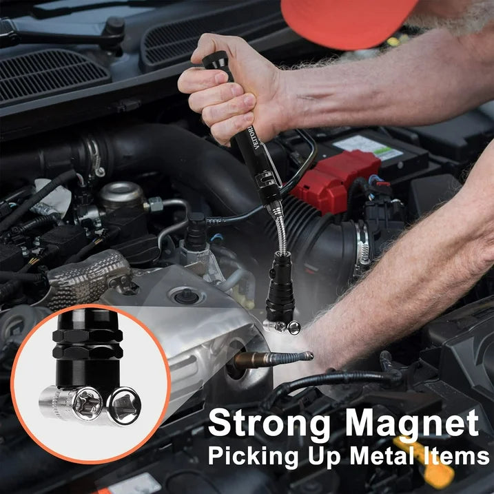 Veitorld Extendable Magnetic Flashlight, LED Telescoping Magnet Pickup Tool, Anniversary Birthday Gifts Idea for Men Dad Husband Women Grandpa Brother Boyfriend, Cool Gadgets Stuff