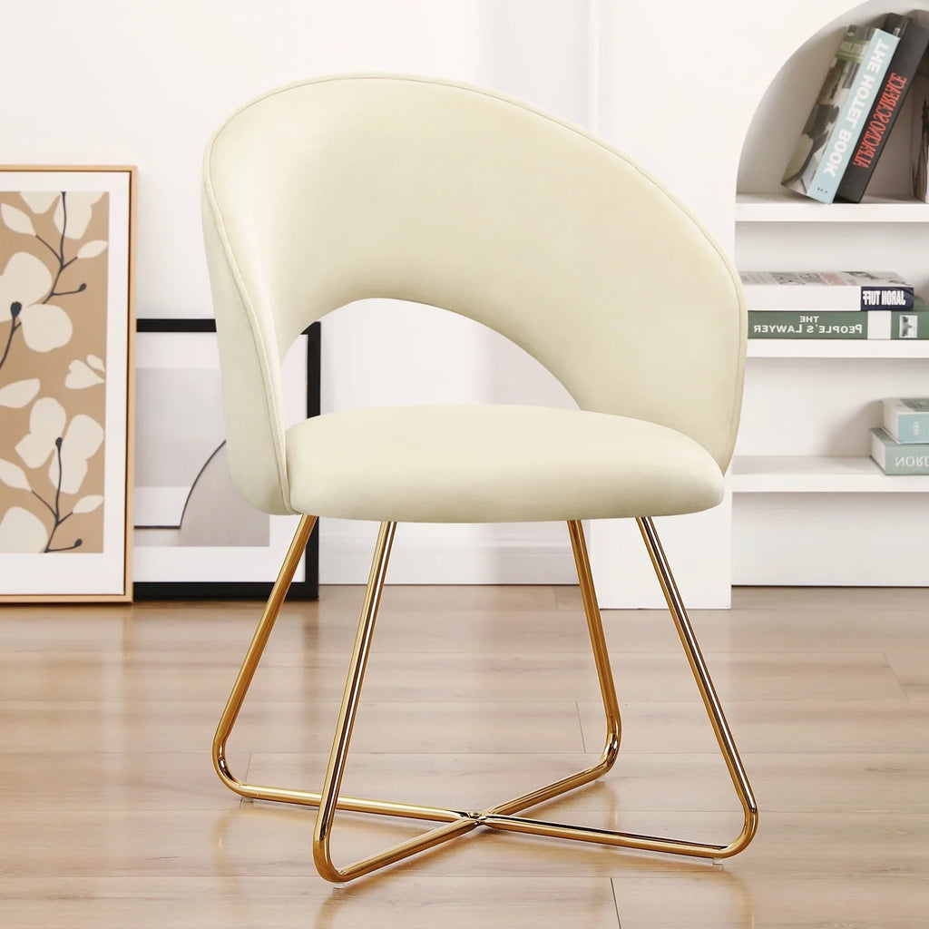 Khaki Modern Stylish Upholstered Velvet Accent Papasan Chair