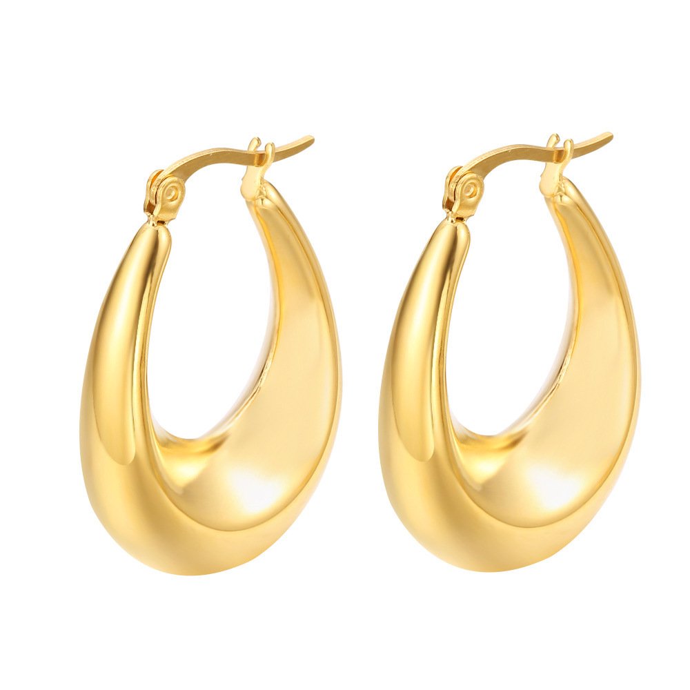 MiracDan 6 Pairs 18K Gold Plated Hoop Earrings Set for Womens Chunky Hoop Earrings