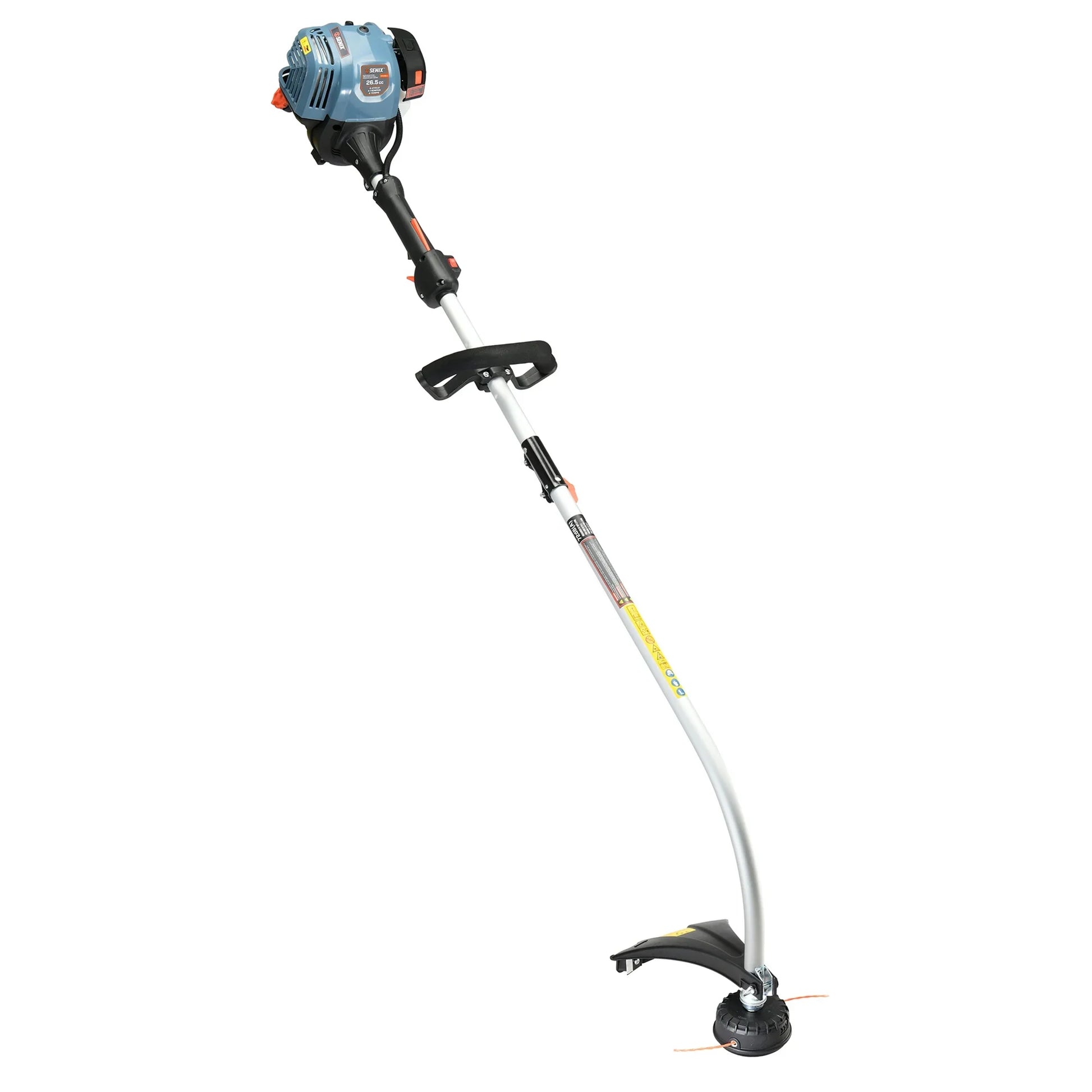 Senix 4 Cycle 26.5cc Trimmer with Curved Shaft  Attachments, Model 4QL