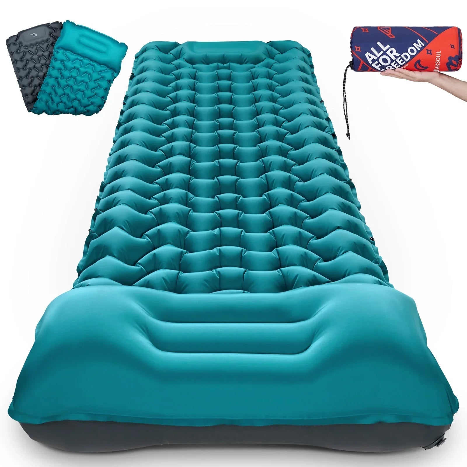 Uarter Sleeping Pad: 79 ¡Á 28 Inch Inflatable Sleeping Mat Waterproof Camping Pad Camping Mattress for Backpacking, Hiking, Traveling, Blue