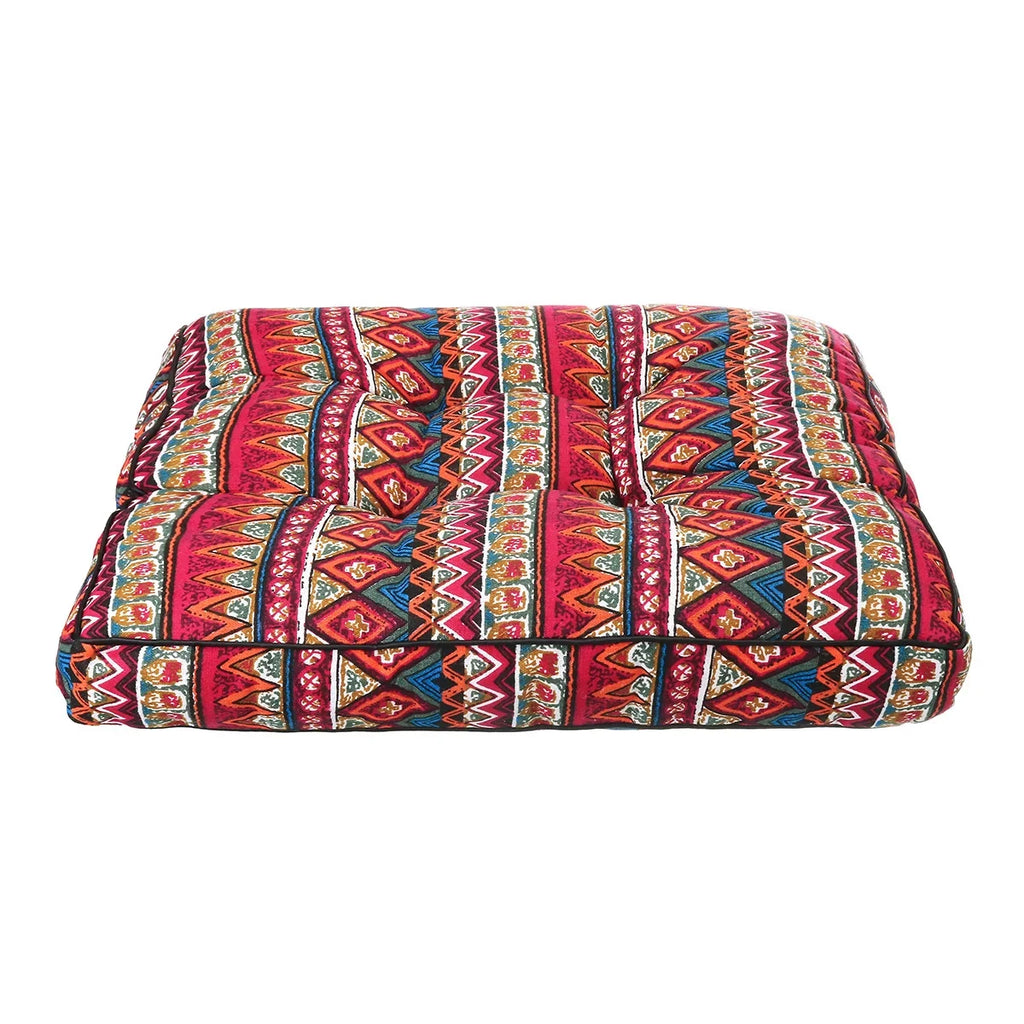 YEERSWAG Outdoor Patio Seat Cushions Bohemian Chair Pads,Square Floor Pillow,Meditation Yoga Cushion for Garden Patio Home Backyard Office,19.7x19.7x3.9