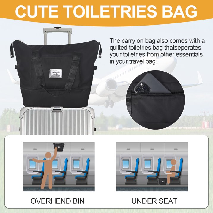 TRANSLINK Women Gym Bag with Toiletry Bag Lightweight Waterproof Multi Compartment