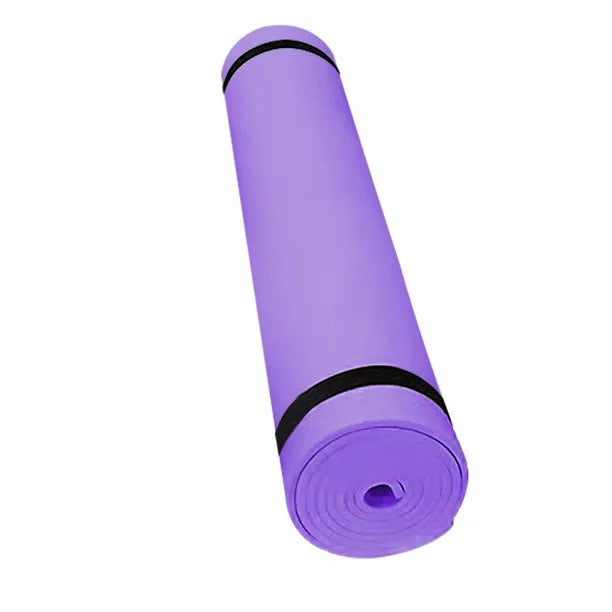 TYMEIK Yoga Mat Non Slip Textured Surface Eco Friendly Yoga Matt with Carrying Strap, Thick Exercise & Workout Mat for Yoga, Pilates and Fitness - Purple