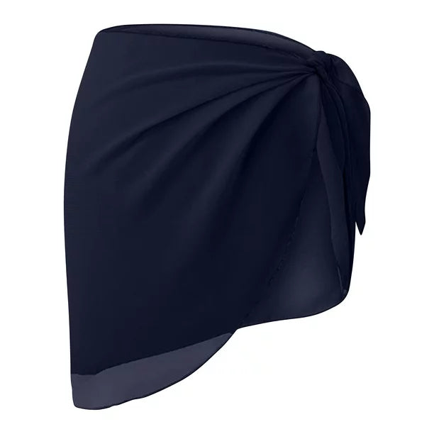 Summer Essentials OTEMRCLOC 2023 Women's Short Apron Beach Wrap Sheer Bikini Wrap Swimwear Cover Up One Size Cover Up Beach Dress with Bikini Swimsuit Chiffon Outerwear Navy One Size