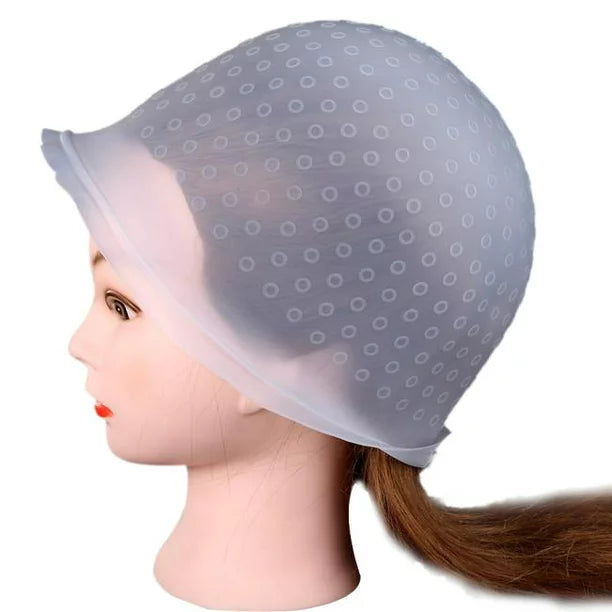 TYMEIK Hair Dye Highlited Tool for Women Men Hair Highlighting Kit Hair Color Hat Highlighter Hair Dye Cap Reusable Hair Colouring Highlights Dye with Needle for Beauty Salon Home