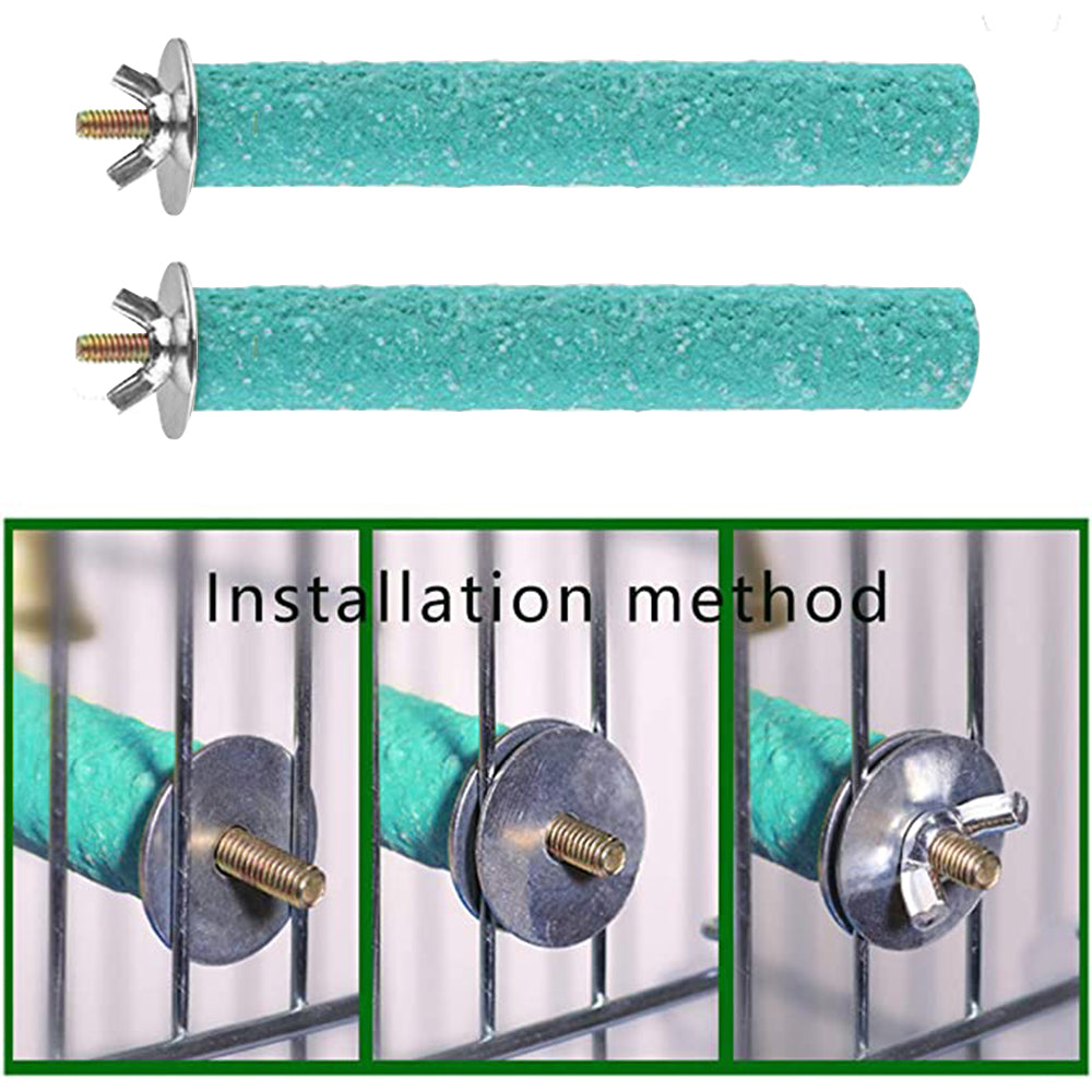 Bird Perch Stand Bird Rope Perch Bird Toys 3 Pcs for Parakeets Cockatiels, Conures, Macaws, Lovebirds, Finches