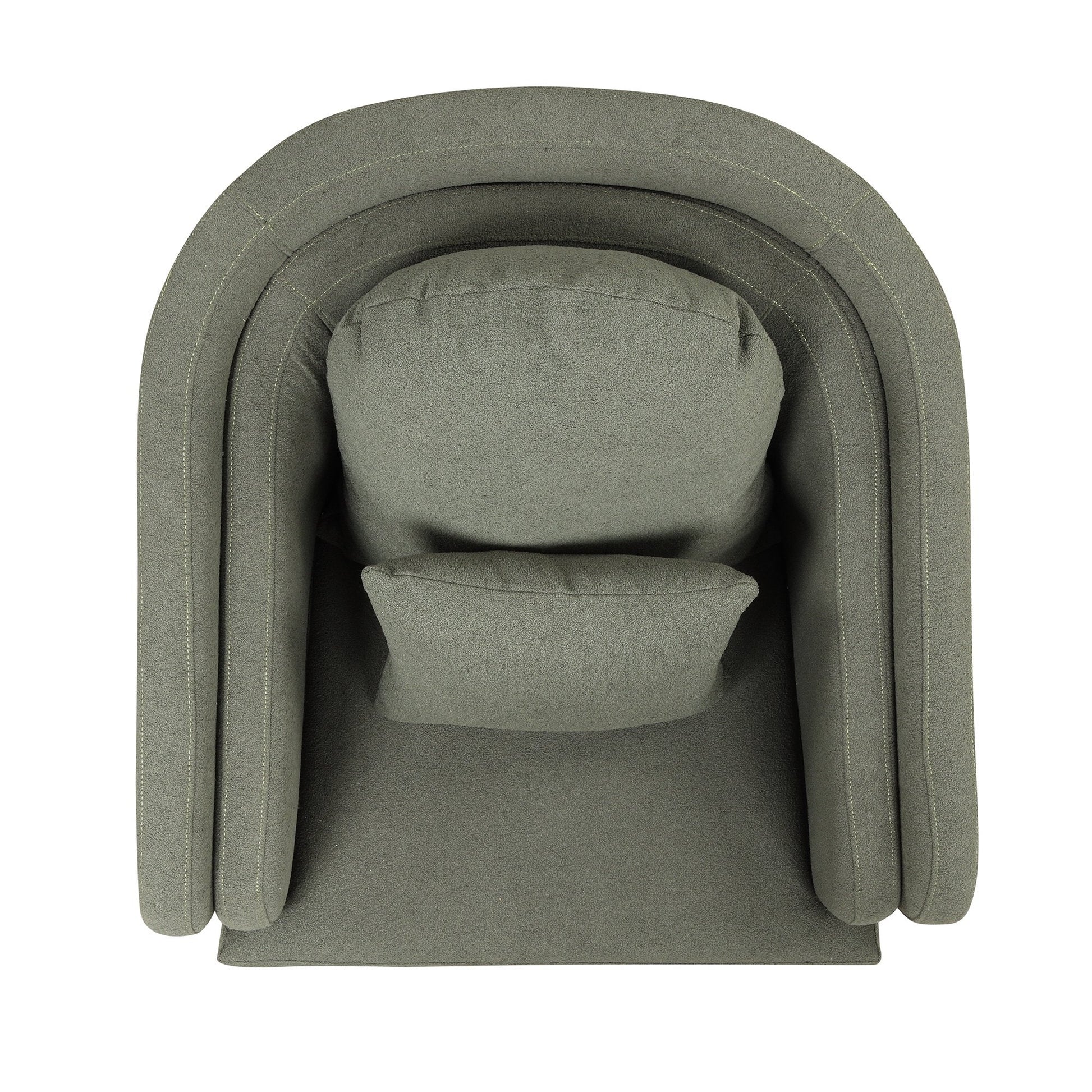 EUROCO Accent Chair Arm Chair with Lumbar Pillow and Metal legs, 31.5"W Upholstered Accent Chair for Living Room, Bedroom,Seaweed Green