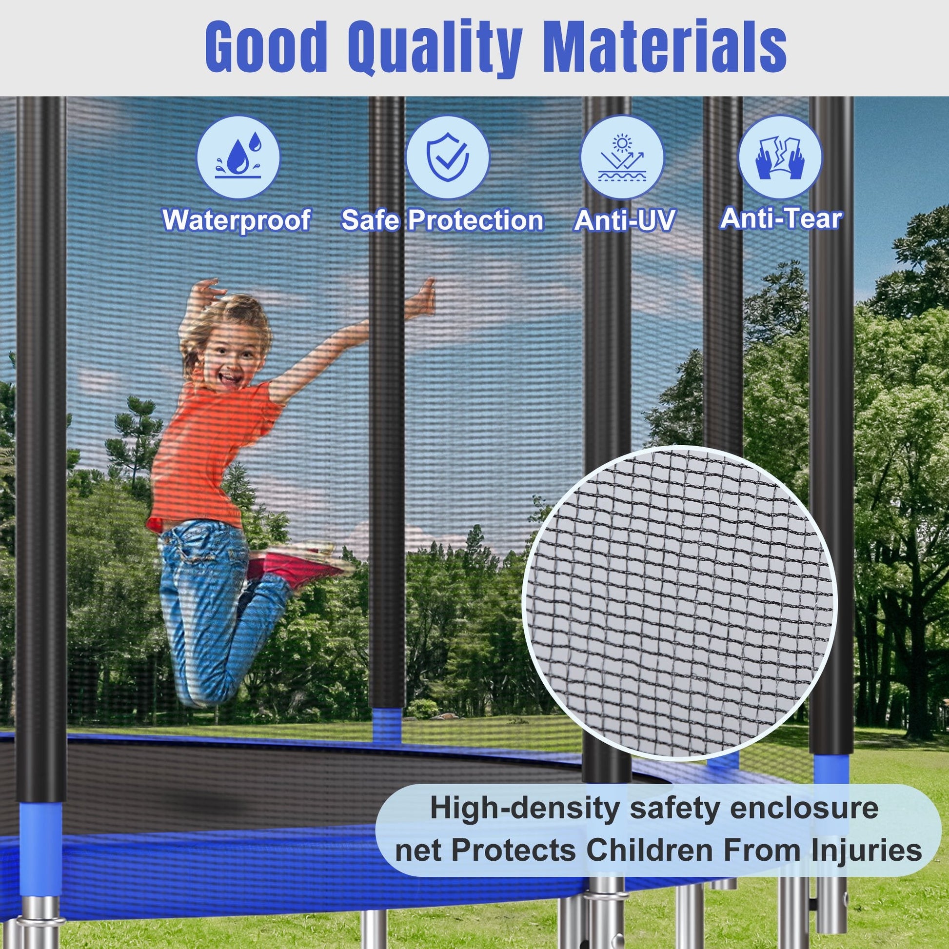 EUROCO 1500LB 16FT Trampoline for 8-9 Kids Adults with Basketball Hoop,Ladder,Basketball Hoop,Easy Assembly Round Outdoor Heavy Duty Recreational Trampoline