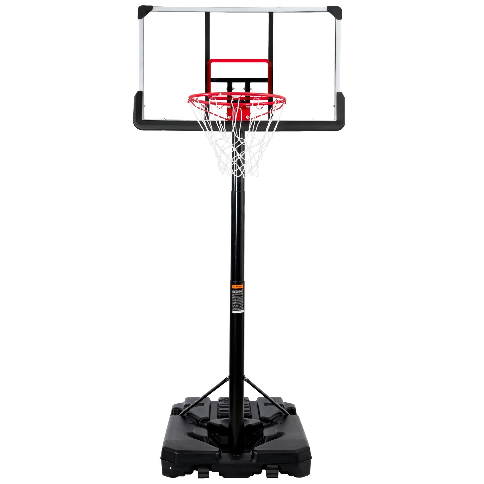 Euroco Portable Basketball Hoop & Goal, Outdoor Basketball System with 6.6-10ft Height Adjustment for Youth, Adults