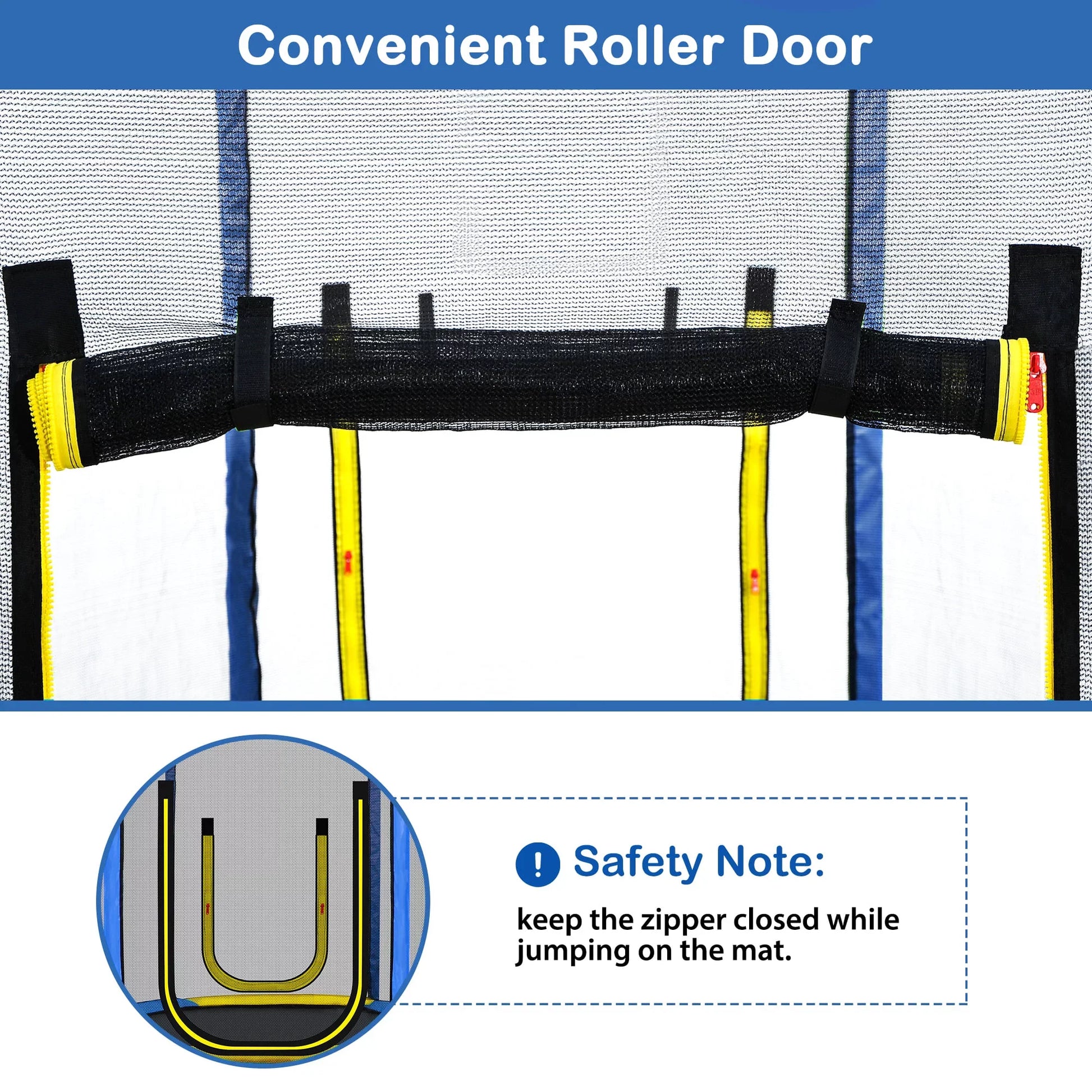 EUROCO 220LBS 7FT Trampoline for Kids with Enclosure Safety Net, Slide and Ladder, Easy Assembly Round Outdoor Recreational Trampoline