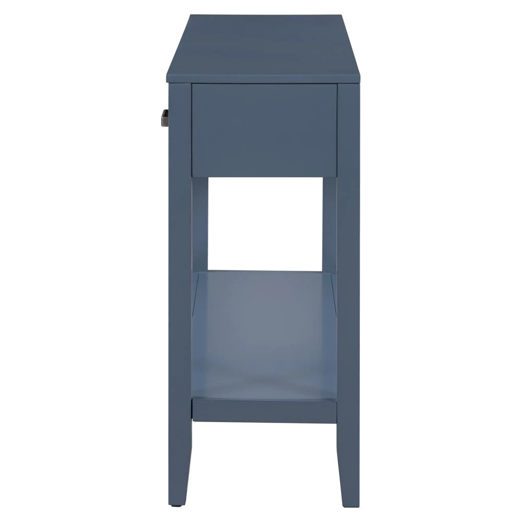 EUROCO 59.1" Long Console Table Sofa Table for Entryway with 3 Drawers and Storage Shelf for Living Room Hallway Foyer Office