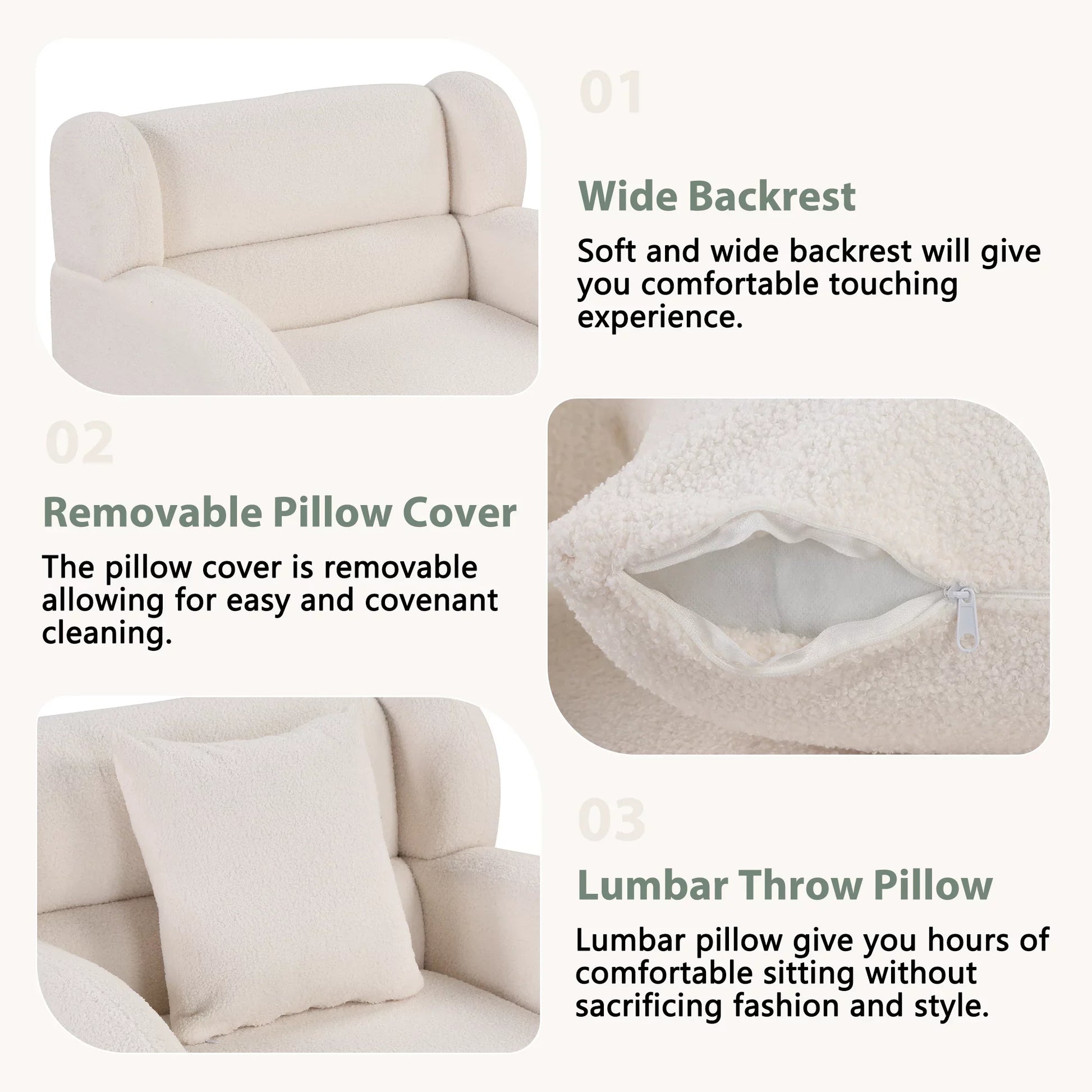 EUROCO Swivel Accent Chair with Ottoman, Teddy Short Plush Particle Velvet Armchair,360 Degree Swivel Barrel Chair with footstool for Living Room, Hotel, Bedroom, Office, Lounge