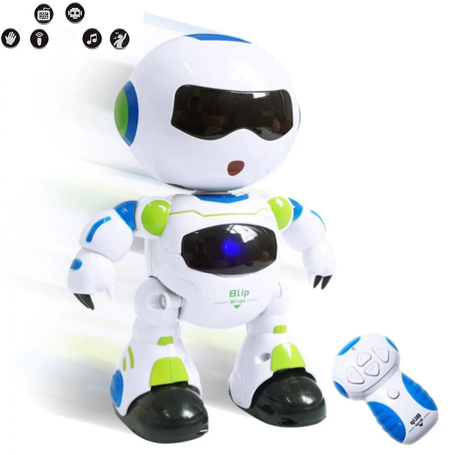 Kids Remote Control Intelligent Robot, Walking Singing Dancing Educational Toy, Smart Robot Toy for Kids Christmas, Birthday, Halloween Gifts, for Ages 3 and up