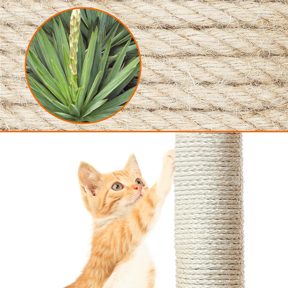 Cat Tree for Indoor Cats, 42 Inches Multi-Level Cat Tower with Sisal Covered Scratching Posts, Spacious Condo, Cozy Hammock and Plush Top Perch