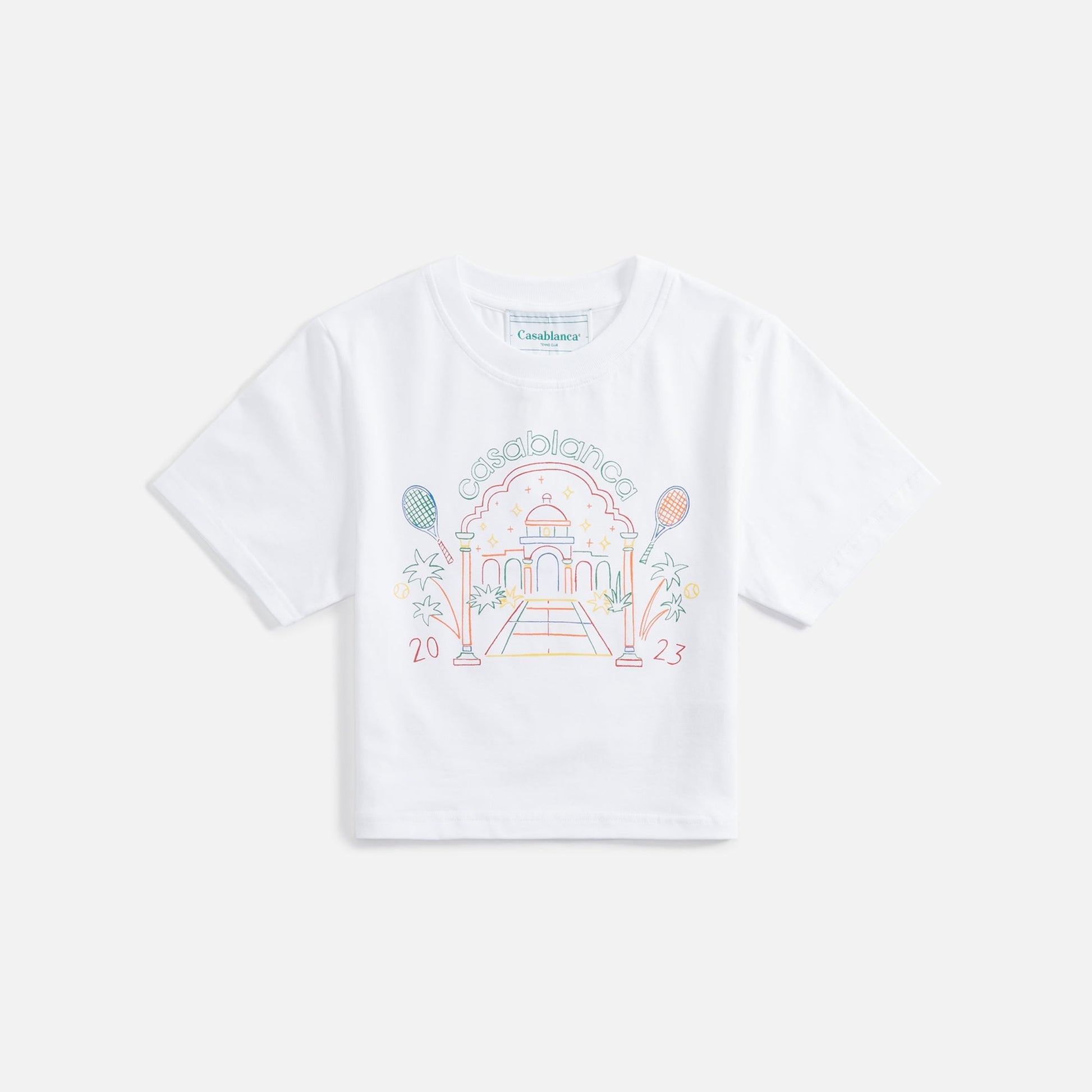 Casablanca Rainbow Crayon Temple Screen Printed Baby Tee - Multi