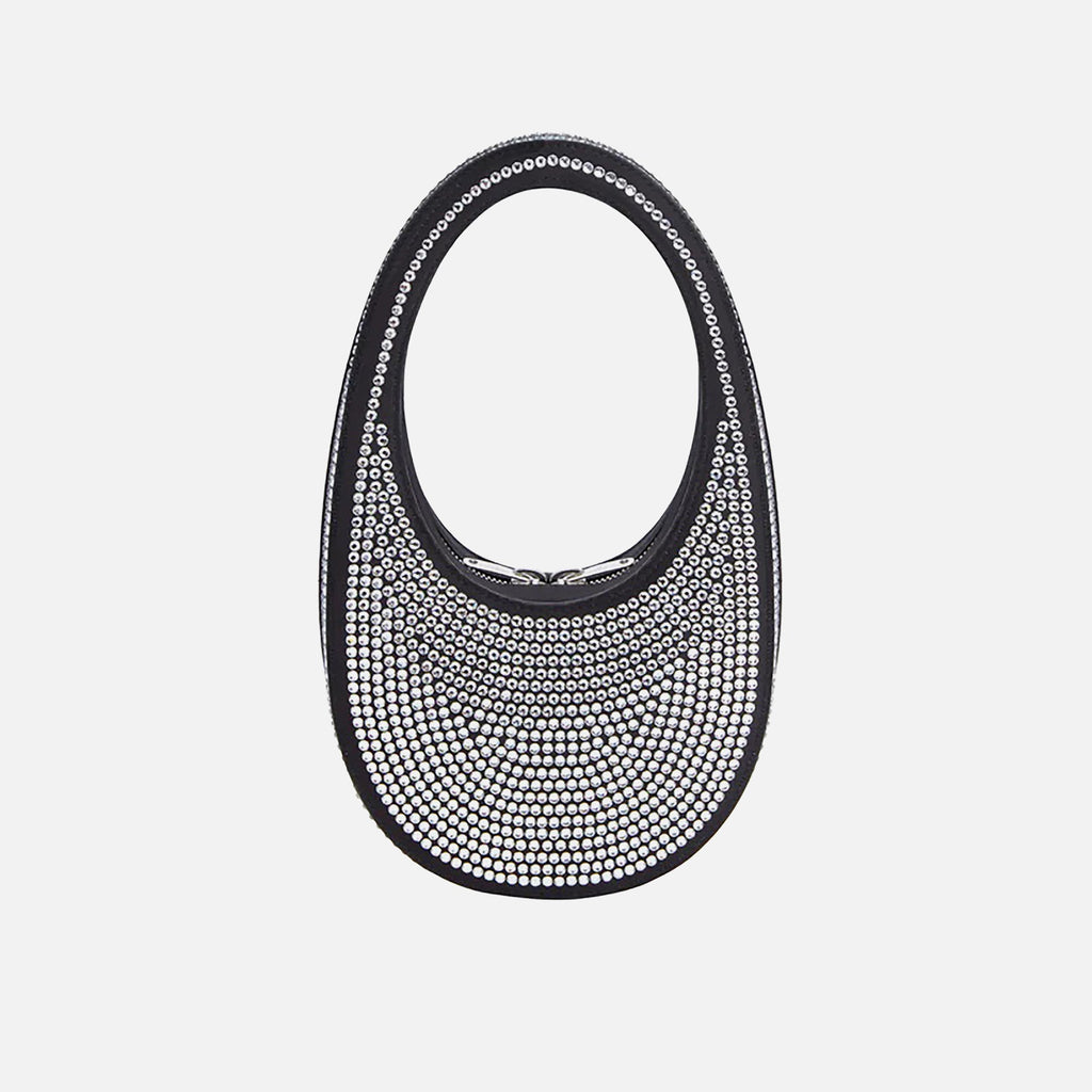 Coperni Crystal Embellished Mini Swipe Bag - Black Crystal