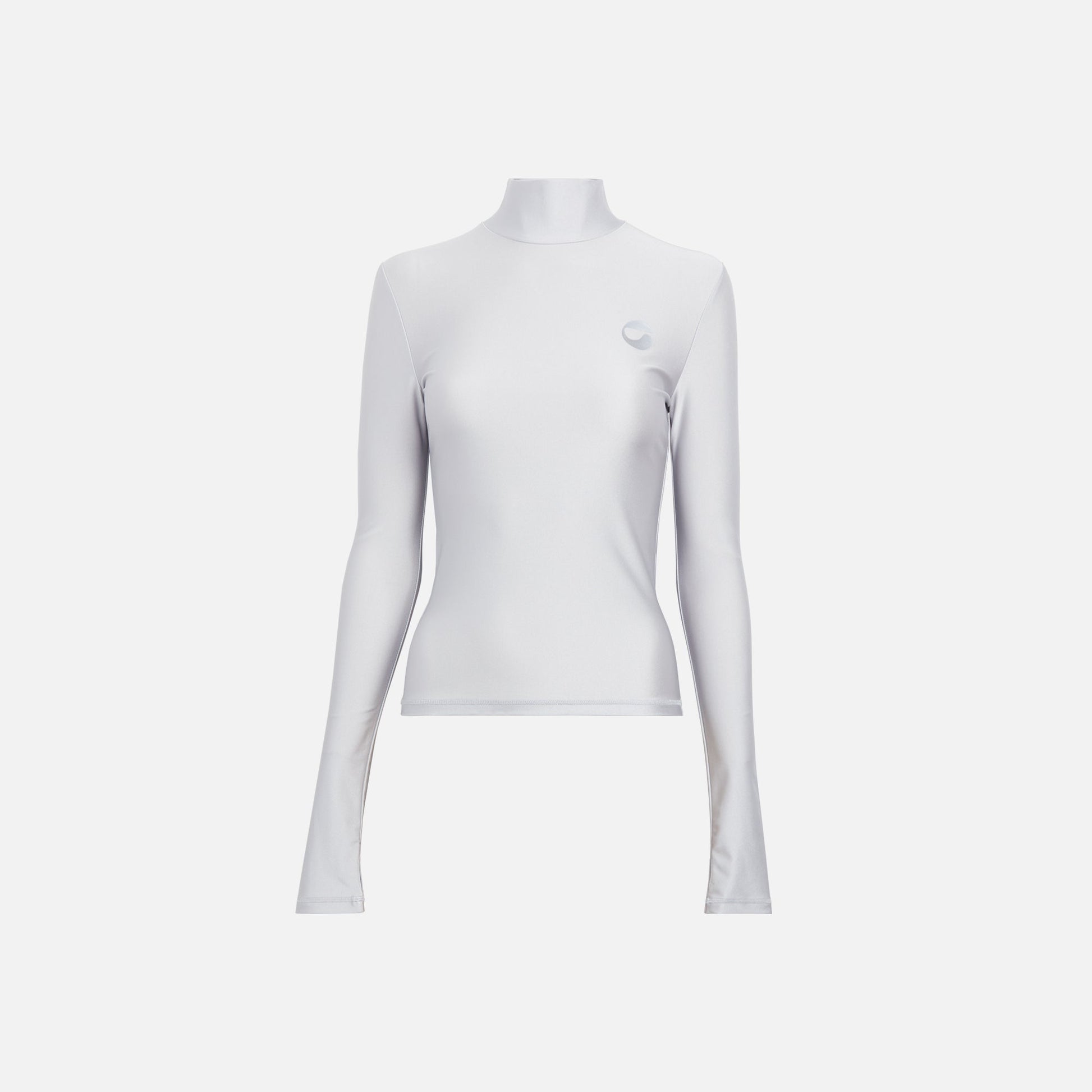 Coperni Tight High Neck Top - Pearl Grey