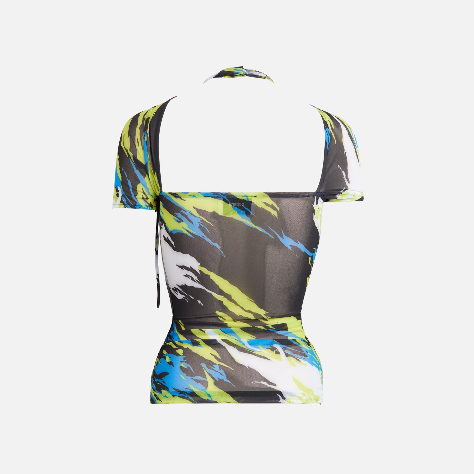 Coperni Asymetric Draped Mesh Top - Multi