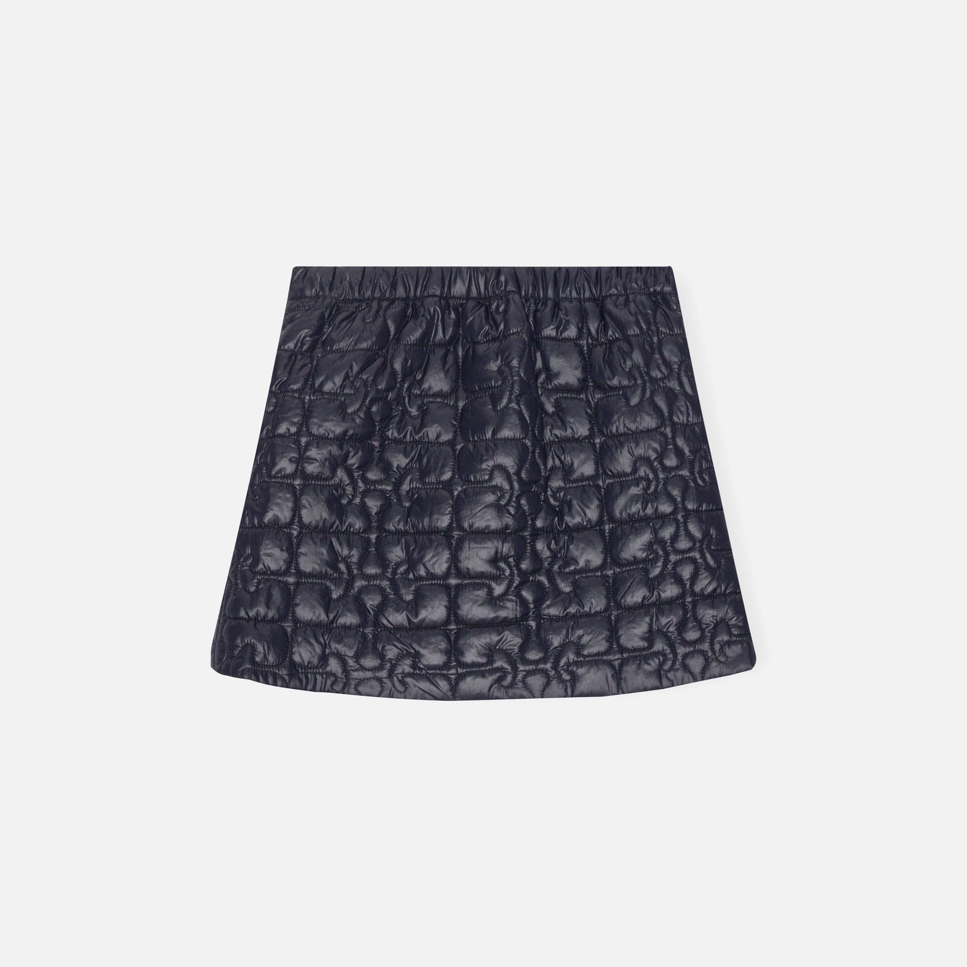 Ganni Shiny Quilt Mini Skirt - Sky Captain