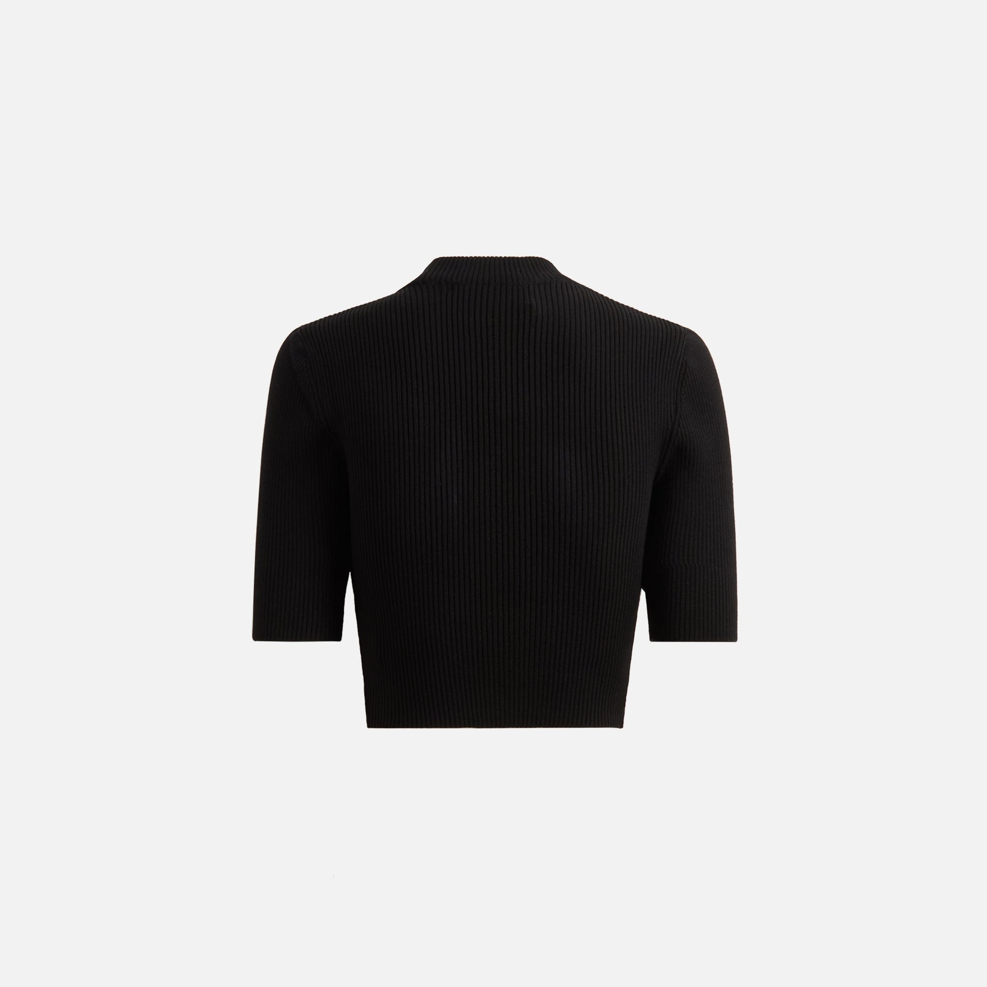 Hyein Seo Knitted Crop Top - Black
