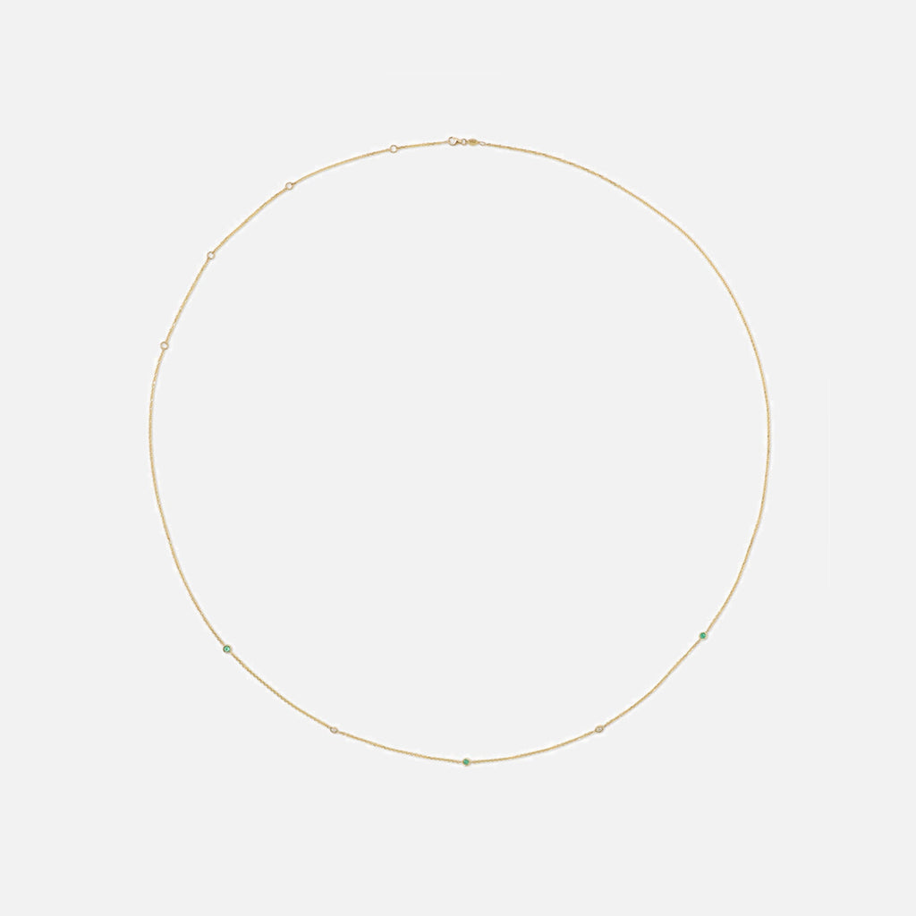 Isa Grutman Diamond Emerald Belly Chain - Gold