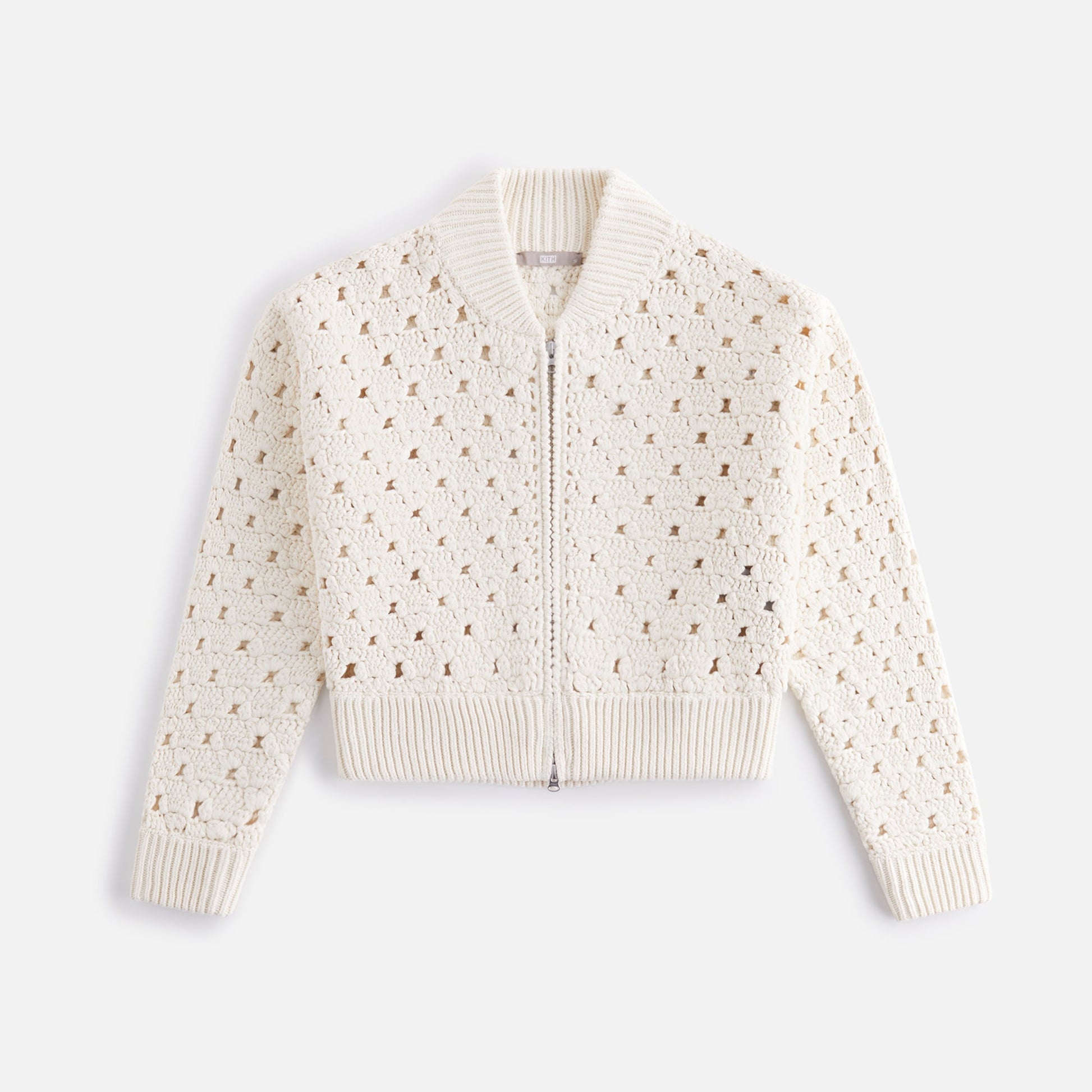 Kith Women Merritt Crochet Knit Bomber - Whisper
