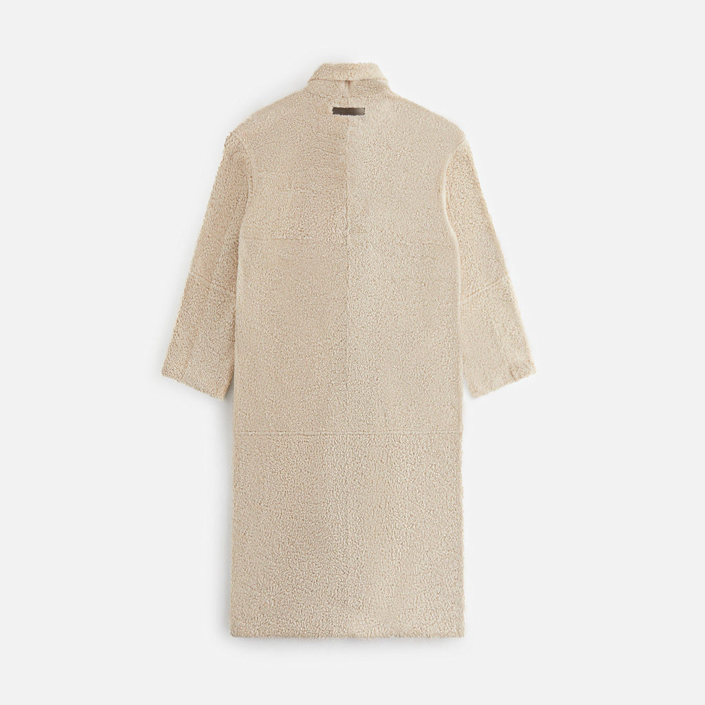 Kith Women Merra Double Breasted Shearling Coat - Maitake