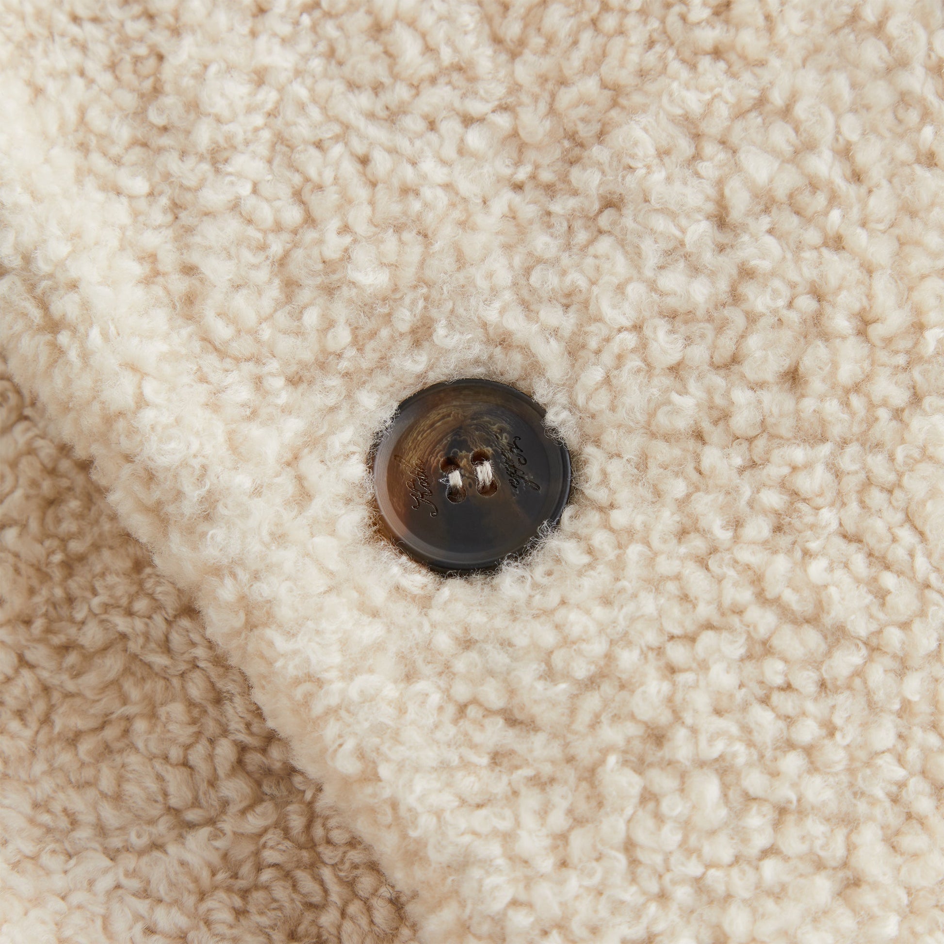 Kith Women Merra Double Breasted Shearling Coat - Maitake