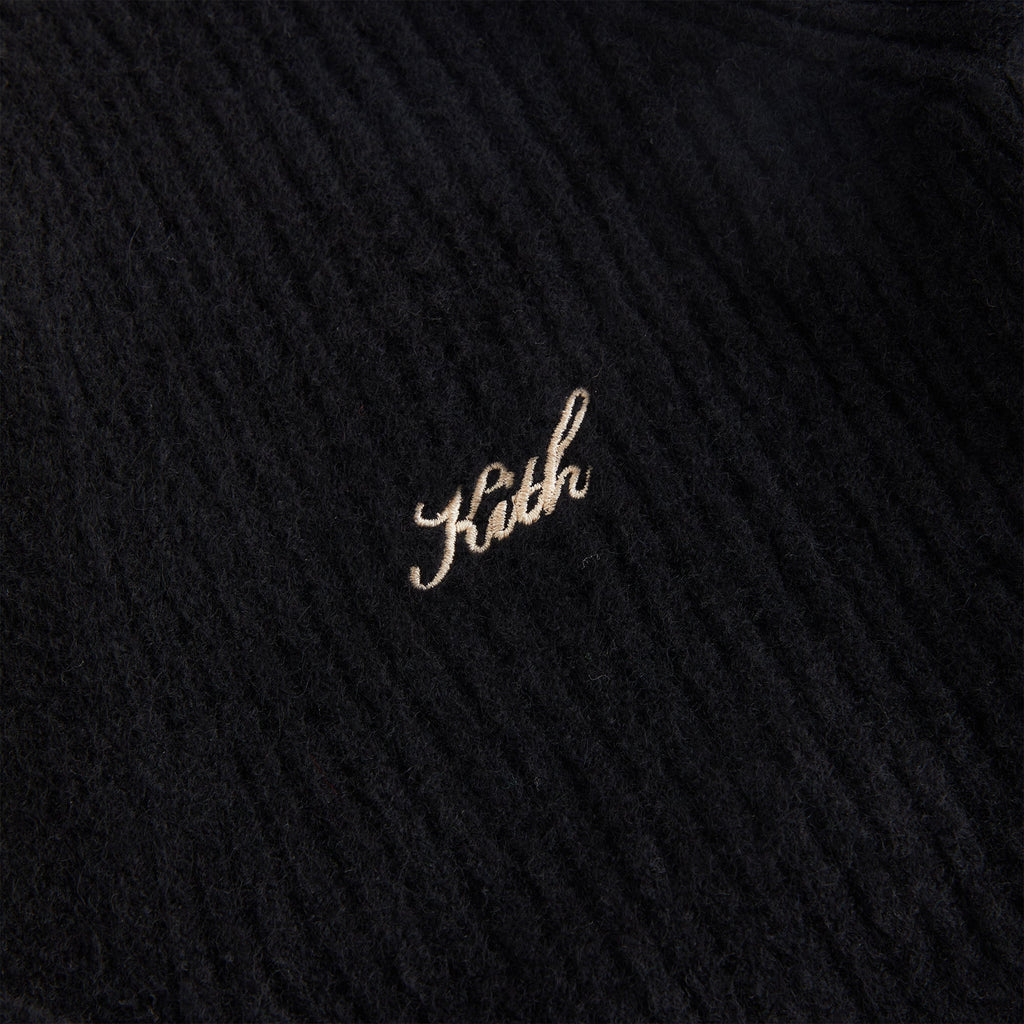 Kith Women Sydney Cropped Plush Rib Cardigan - Black