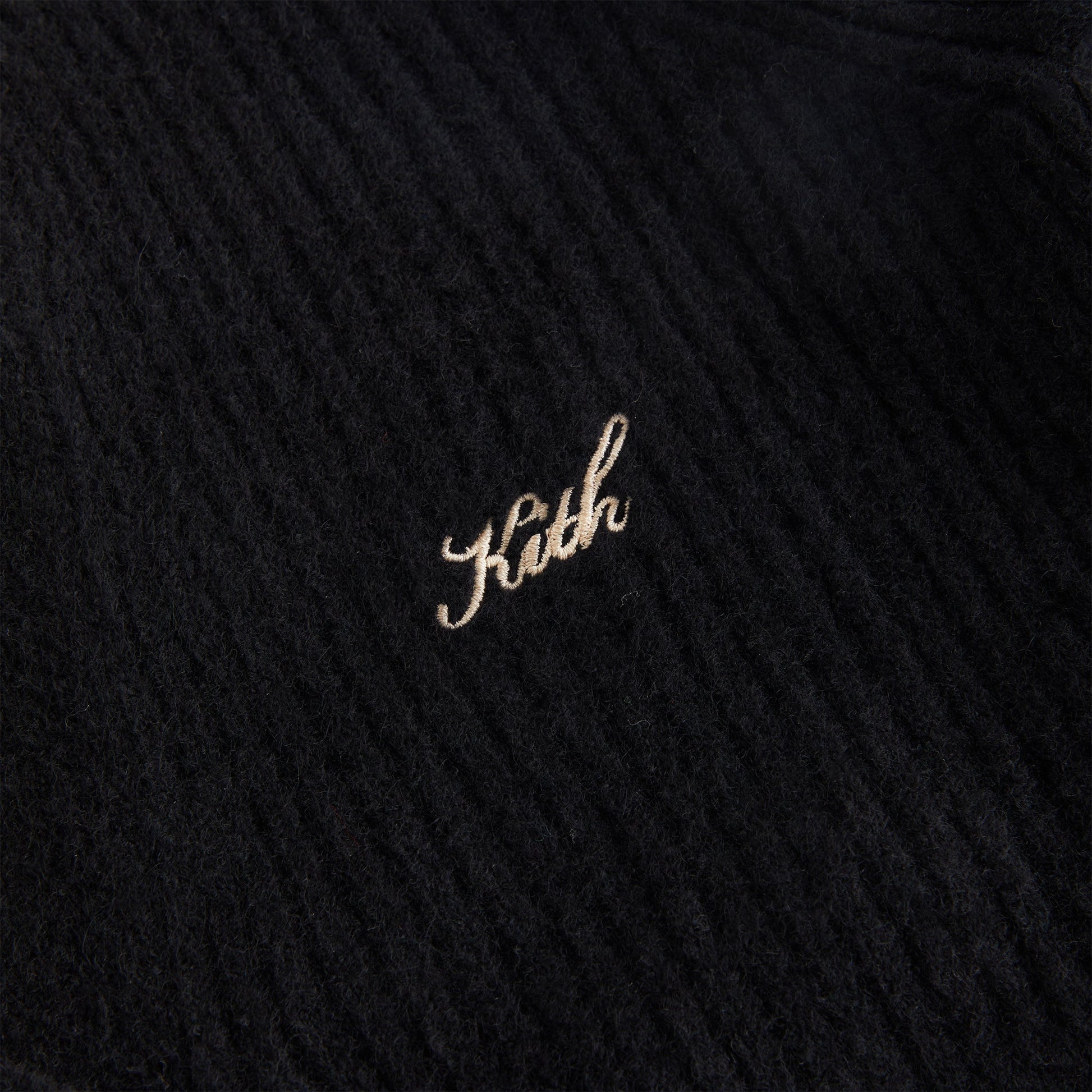 Kith Women Sydney Cropped Plush Rib Cardigan - Black