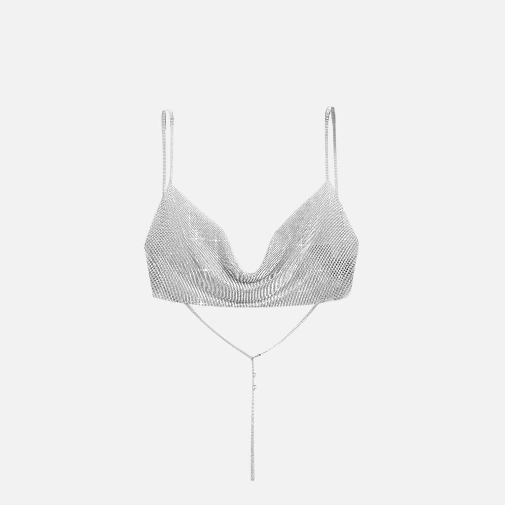 Kith Women Dana Chainmail Cowl Bra - Silver