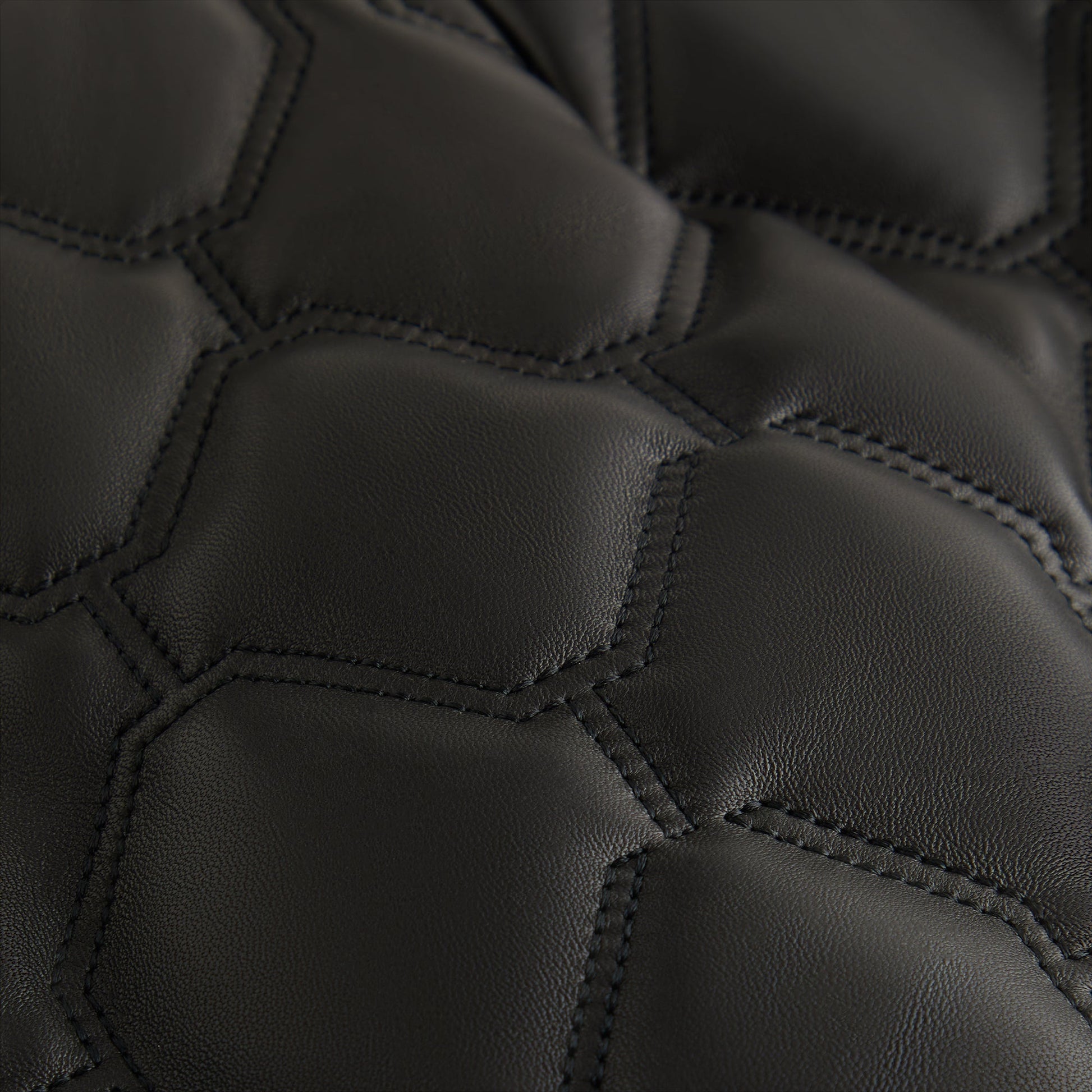 Kith Women Ashtyn Quilted Logo Leather Skirt - Black