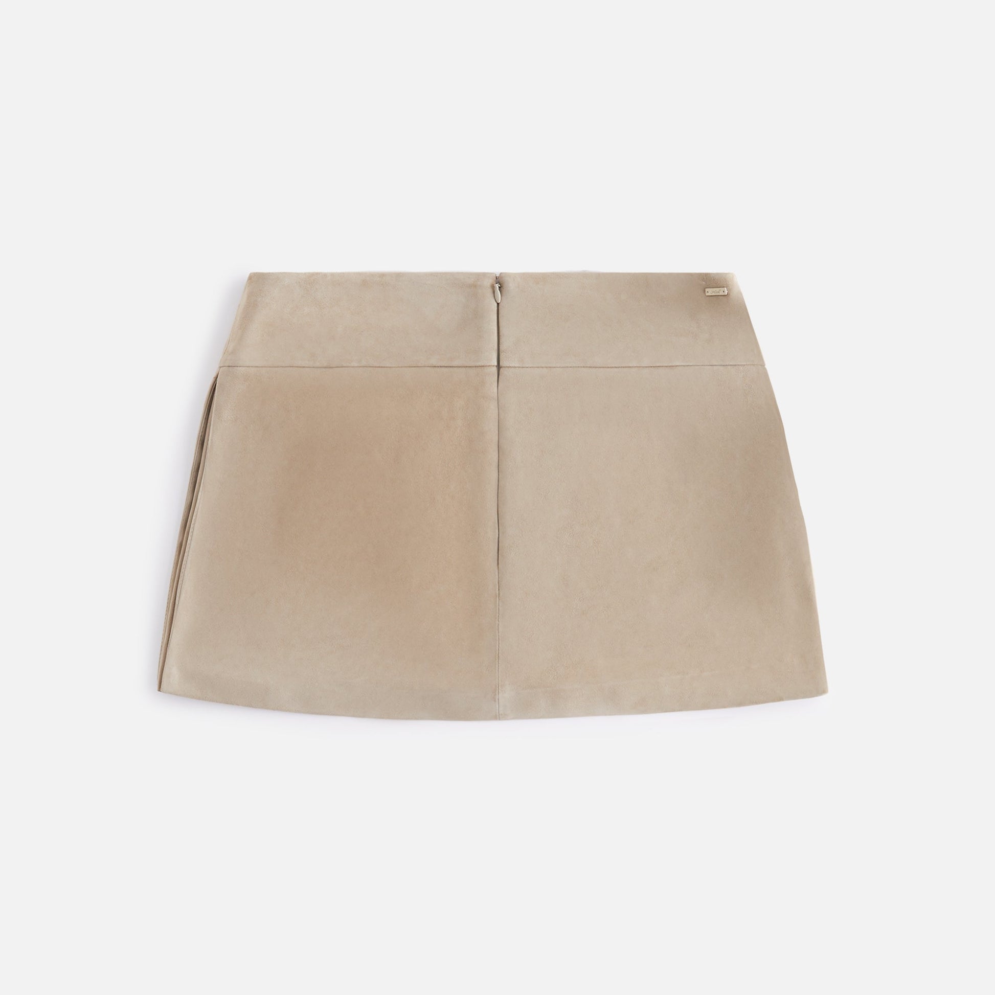 Kith Women Alba Suede Box Pleat Mini Skirt - Arch