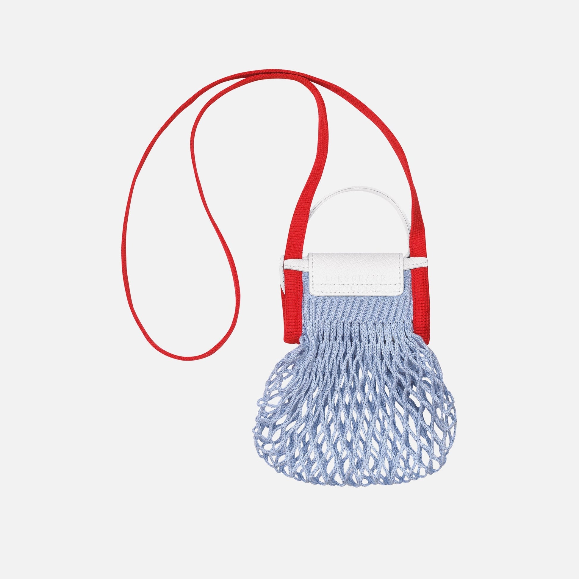Longchamp Le Pliage Filet Tri Knit XS Crossbody Bag Baby - Sky Blue