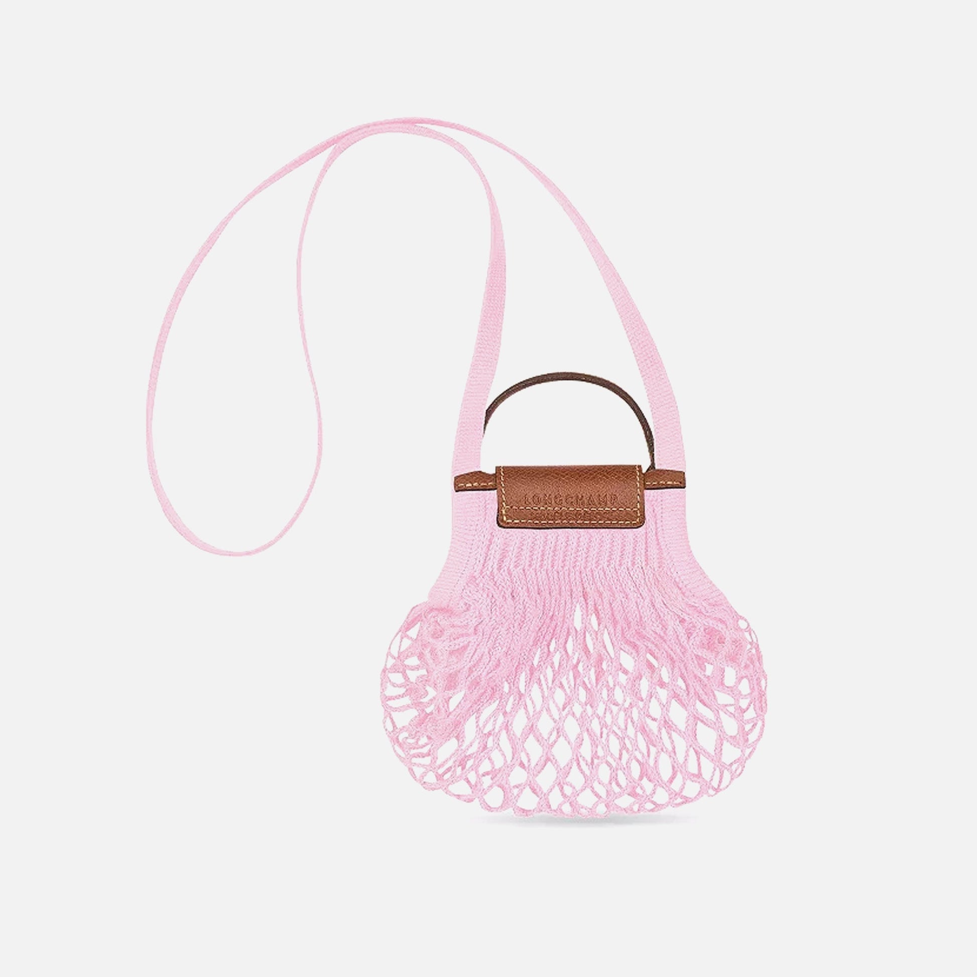 Longchamp Le Pliage Filet Knit XS Crossbody Bag - Pink