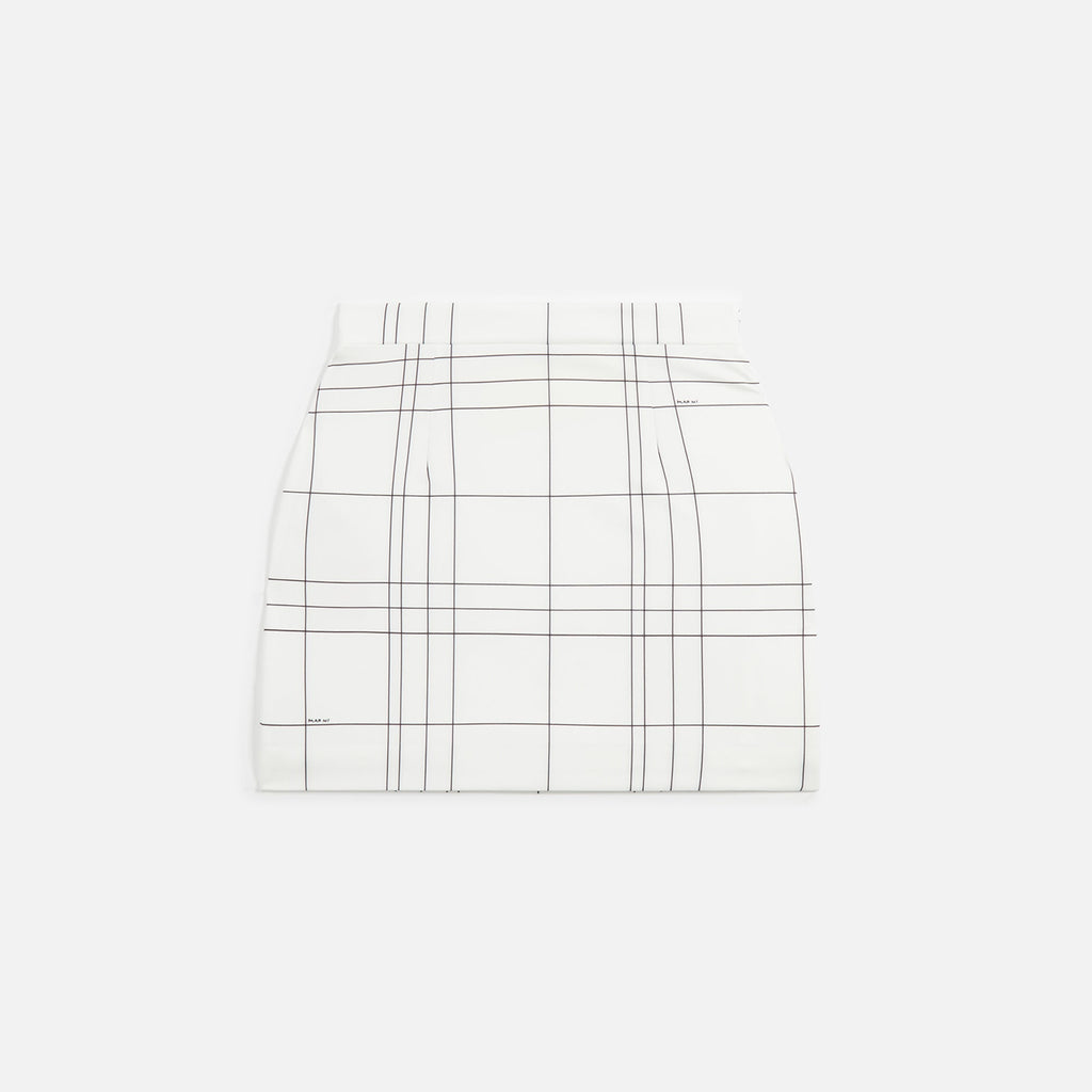 Marni Thin Check Skirt - Stone White