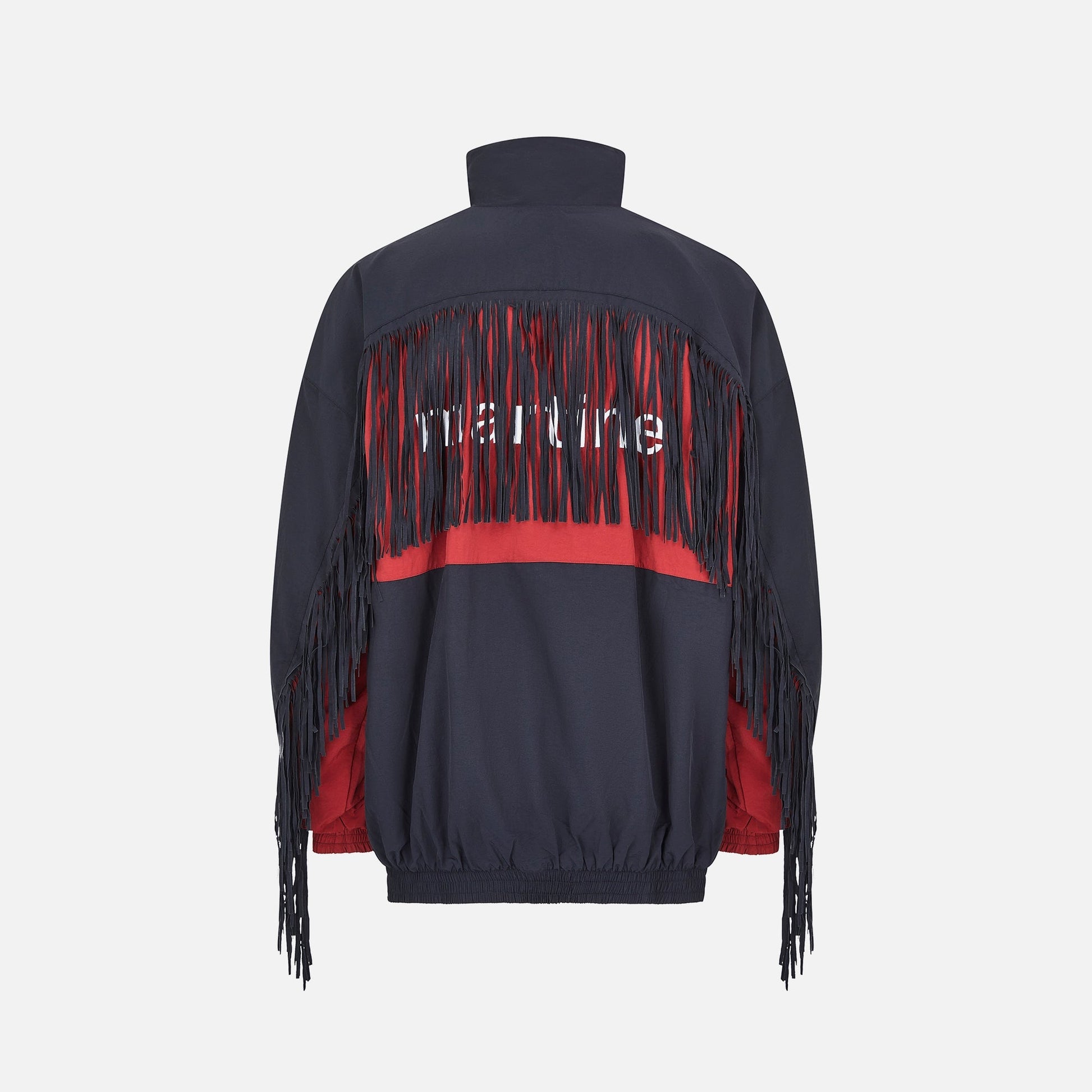 Martine Rose Fringe Track Jacket - Burgundy