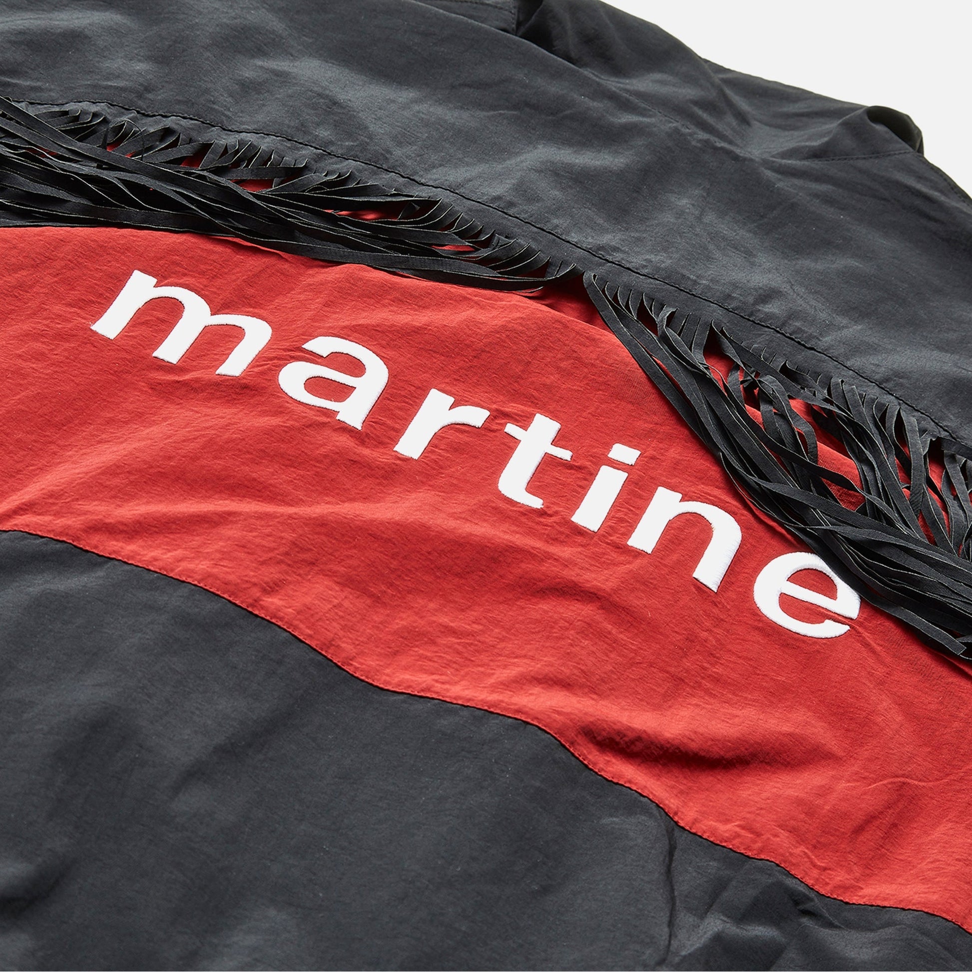 Martine Rose Fringe Track Jacket - Burgundy