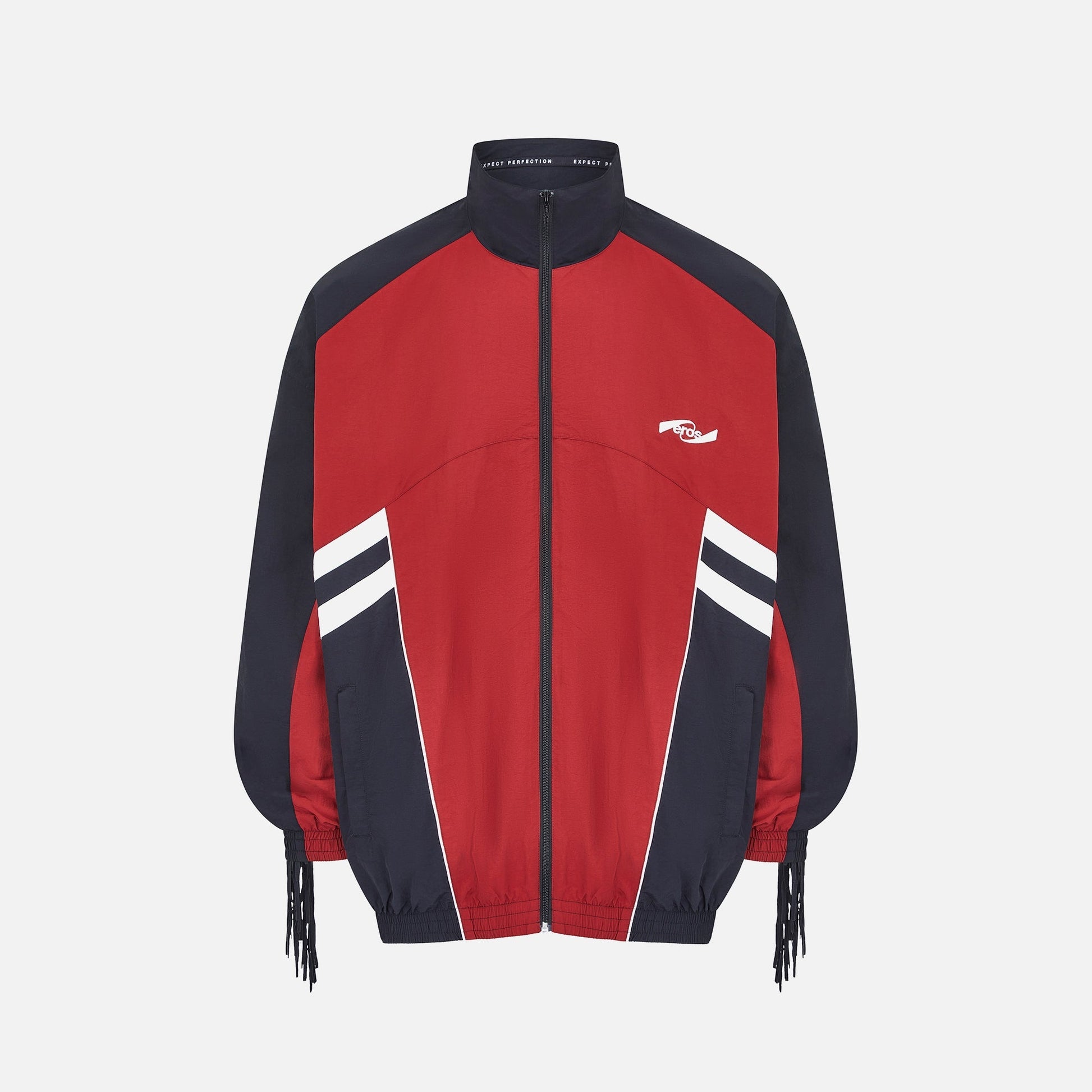 Martine Rose Fringe Track Jacket - Burgundy