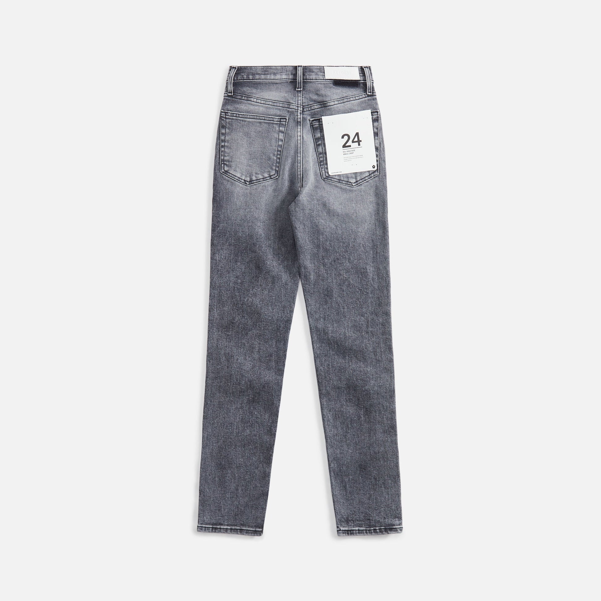 ReDone 90's High Rise Ankle Crop - Silver Fade