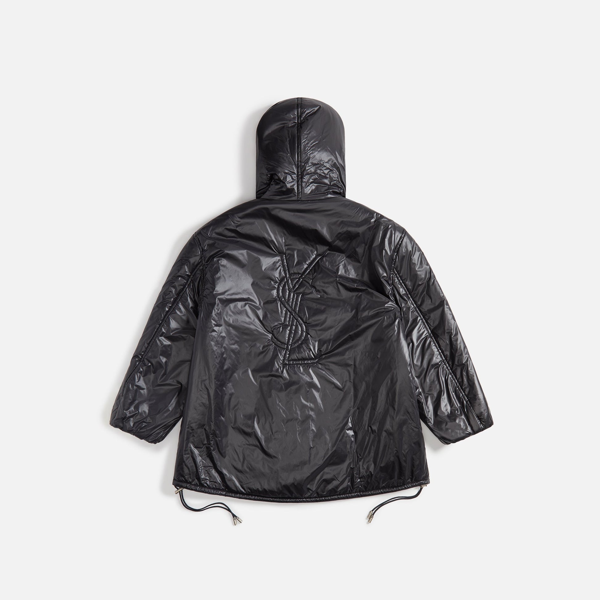 Saint Laurent Cassadre Embroidery Coat - Black