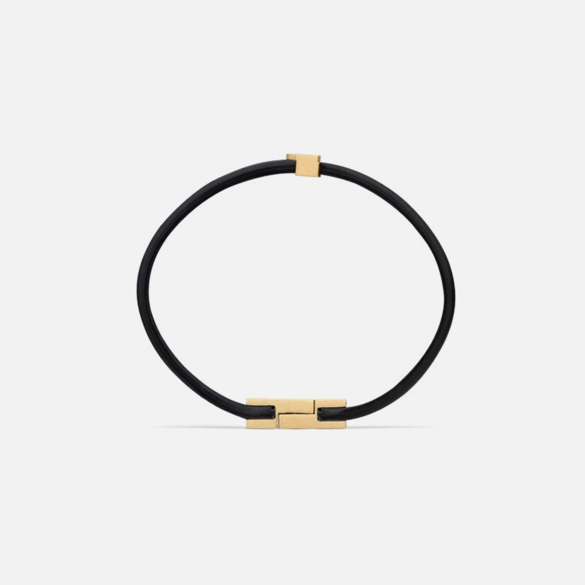 Saint Laurent Double-Strand Bracelet - Black