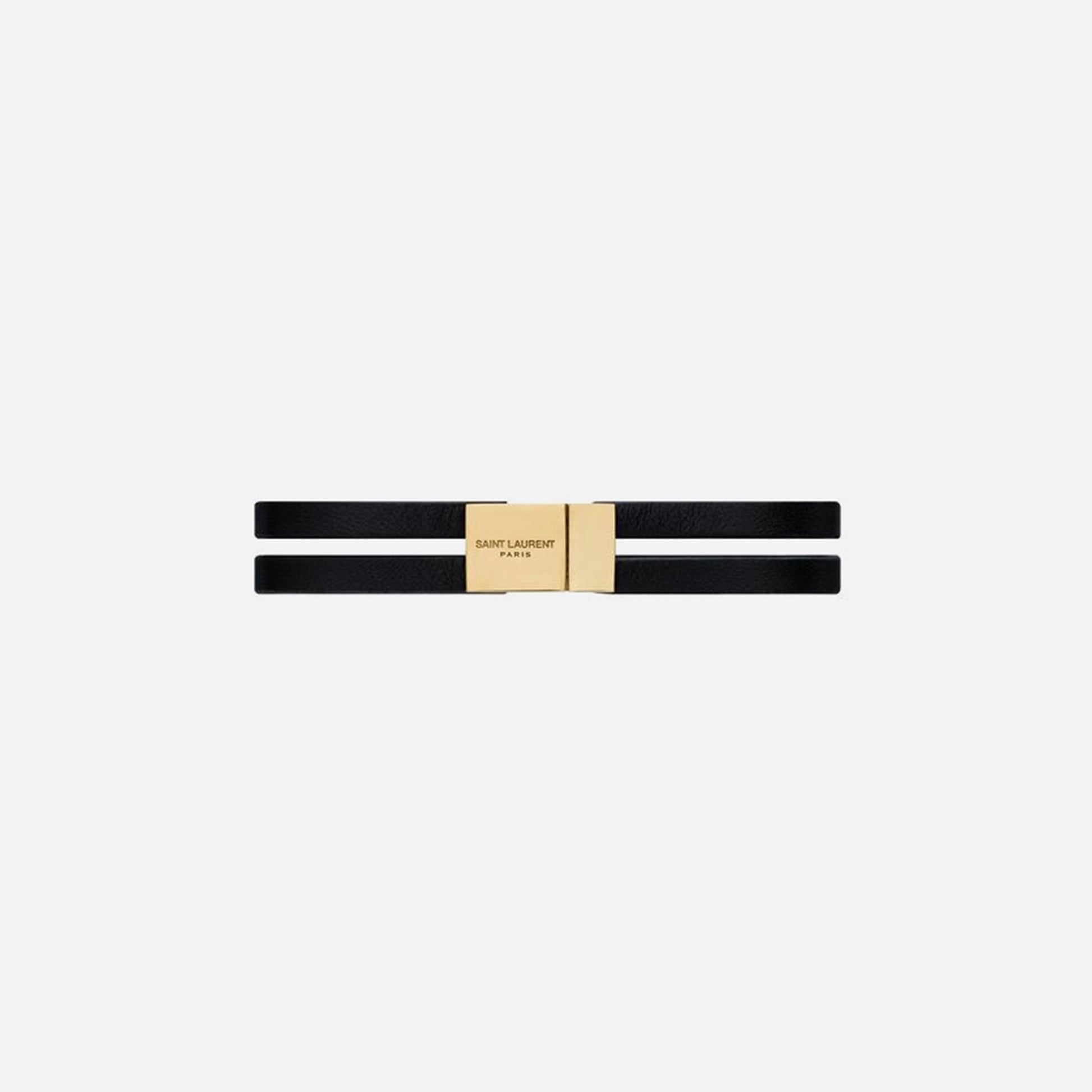 Saint Laurent Double-Strand Bracelet - Black