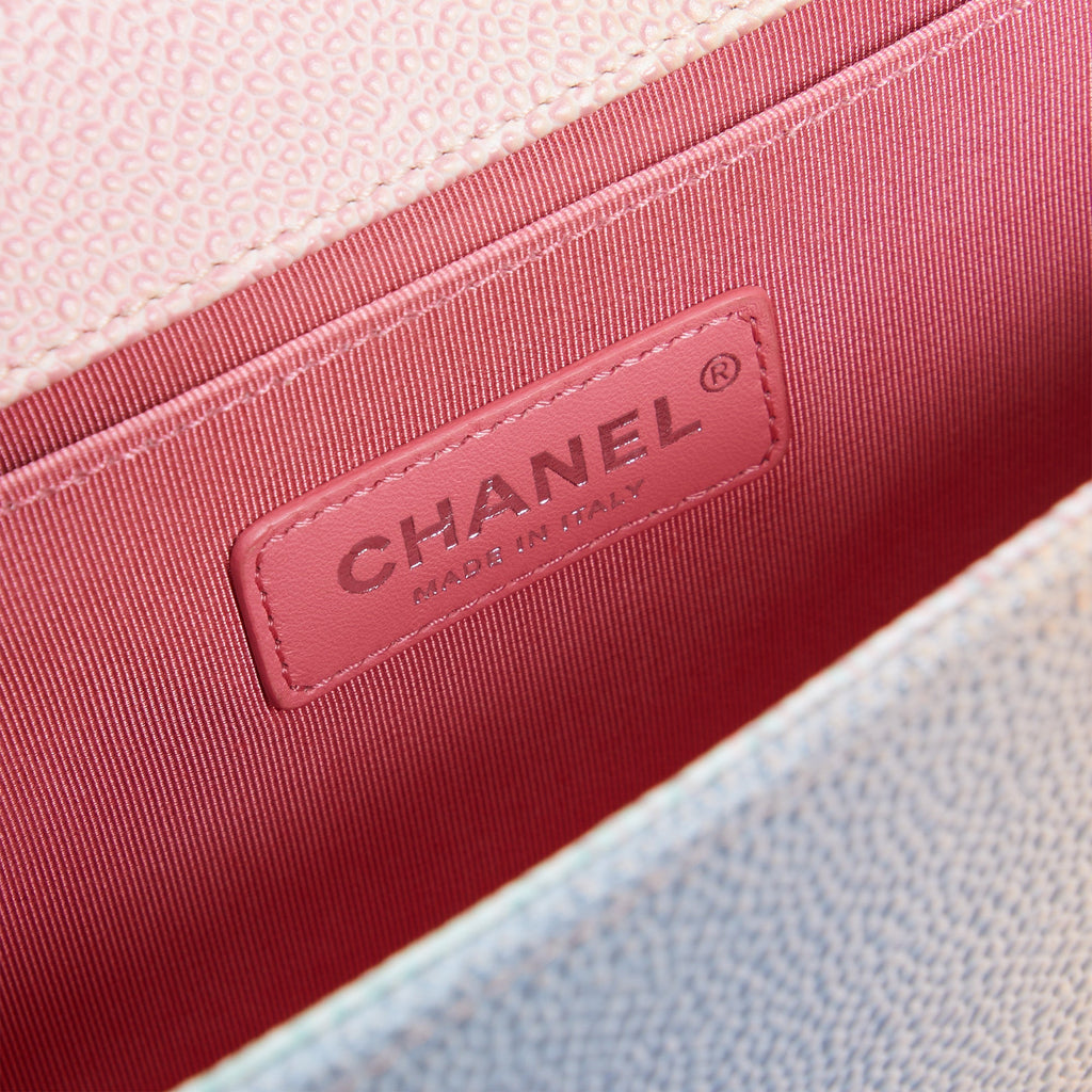 WGACA Chanel Caviar Rainbow Boy Bag - Multi